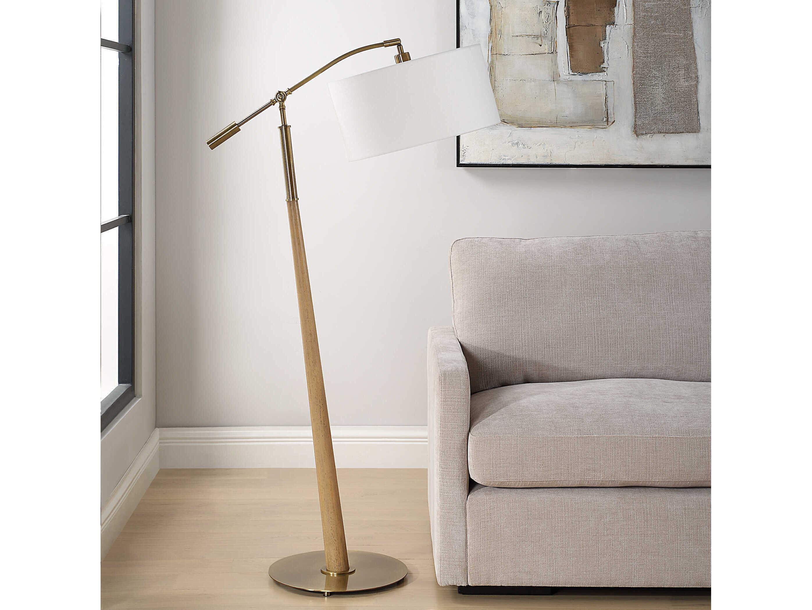 Uttermost Kennett Antique Brass Floor Lamp