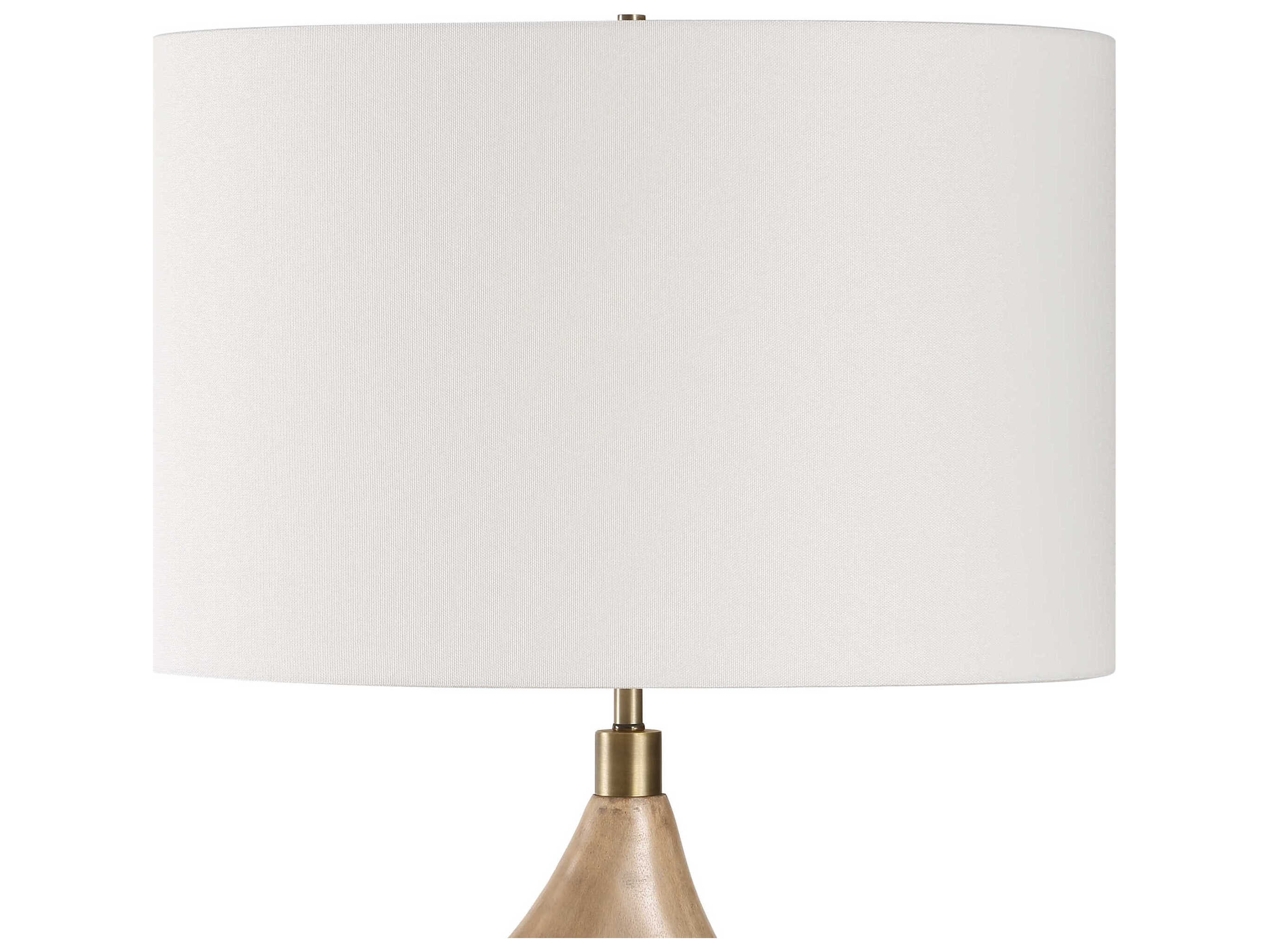 Uttermost Almyra Aged Driftwood Oval Hardback Brown Floor Lamp