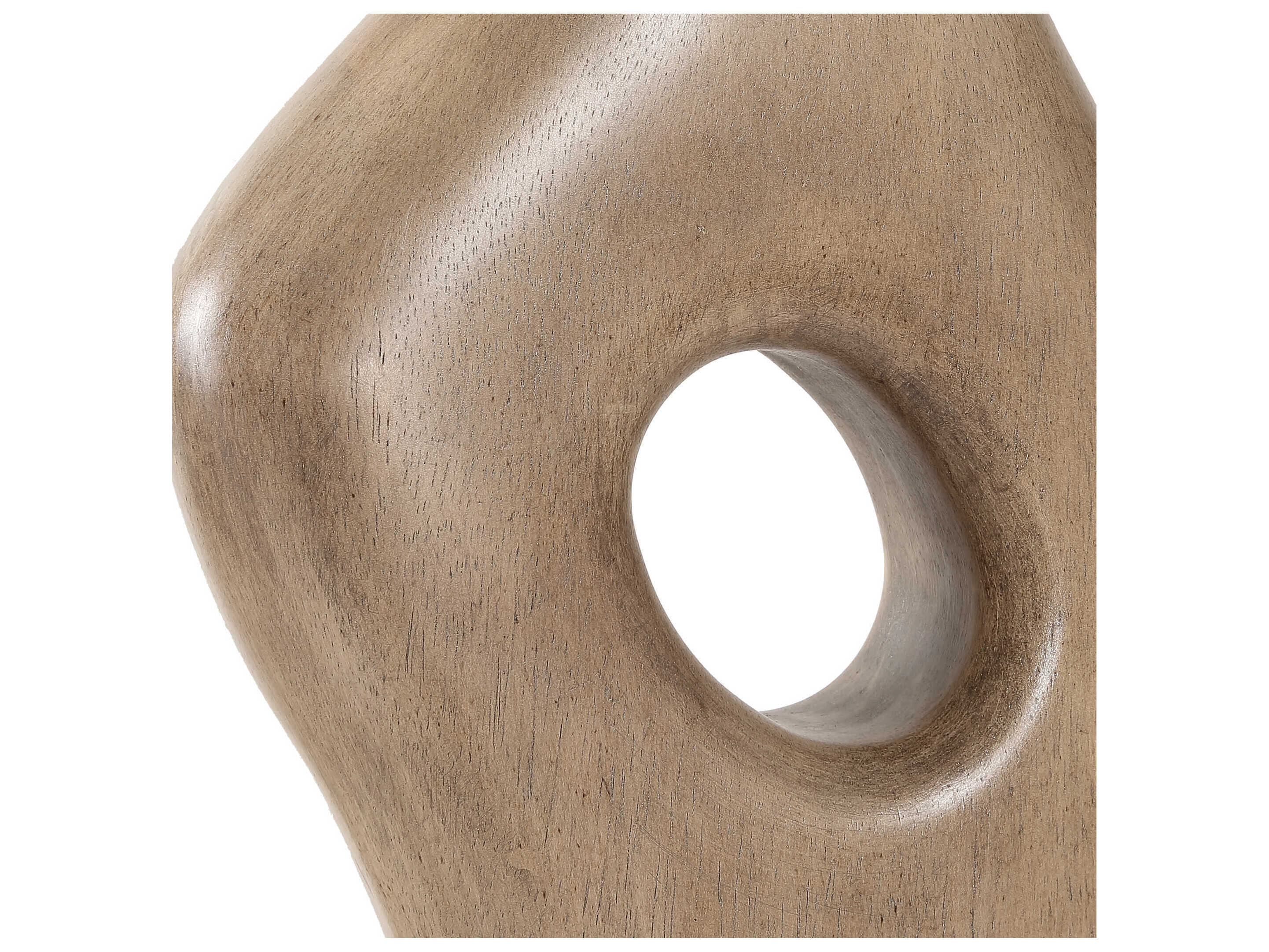 Uttermost Almyra Aged Driftwood Oval Hardback Brown Floor Lamp