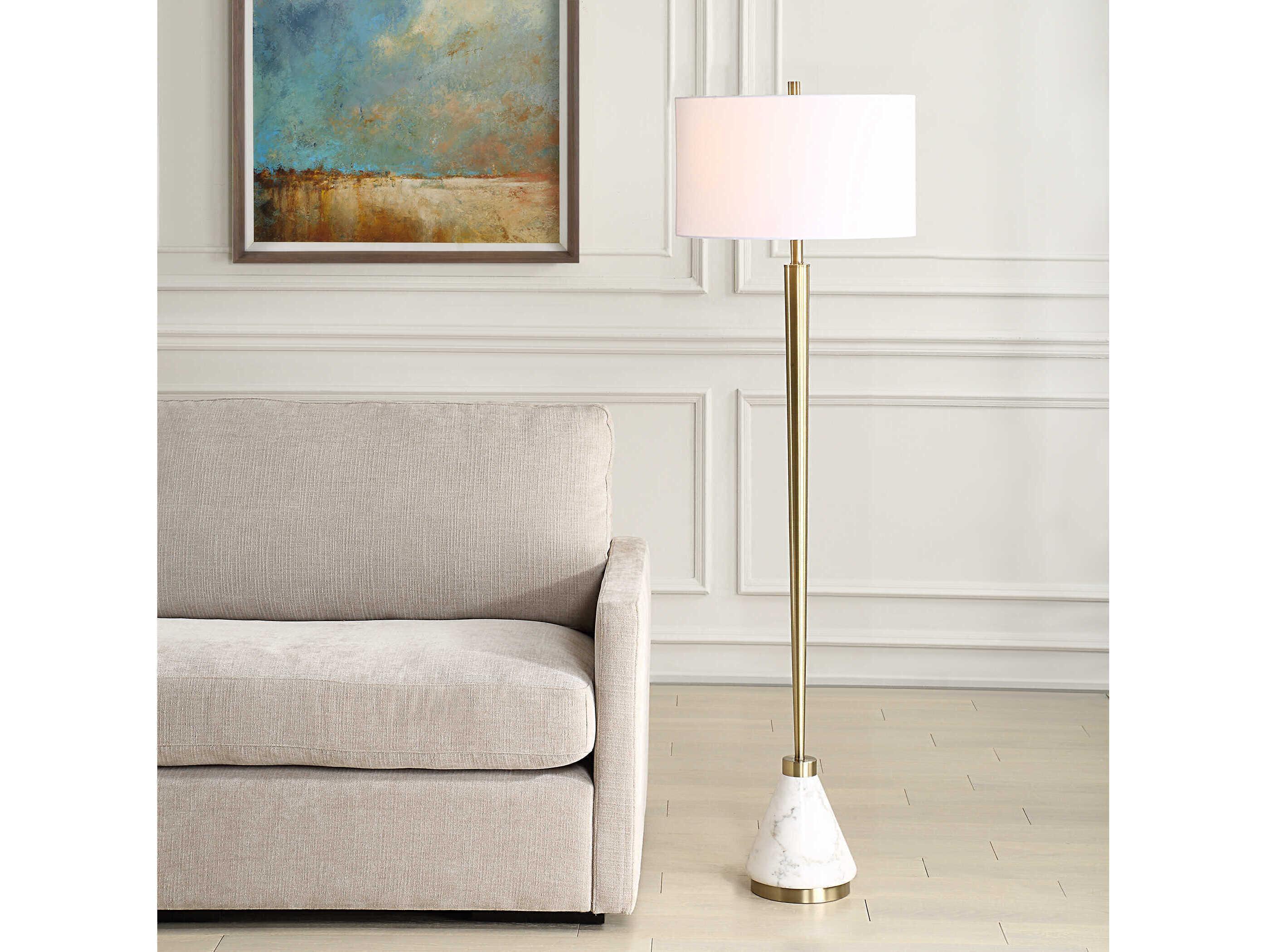 Uttermost Curran Plated Brass Floor Lamp