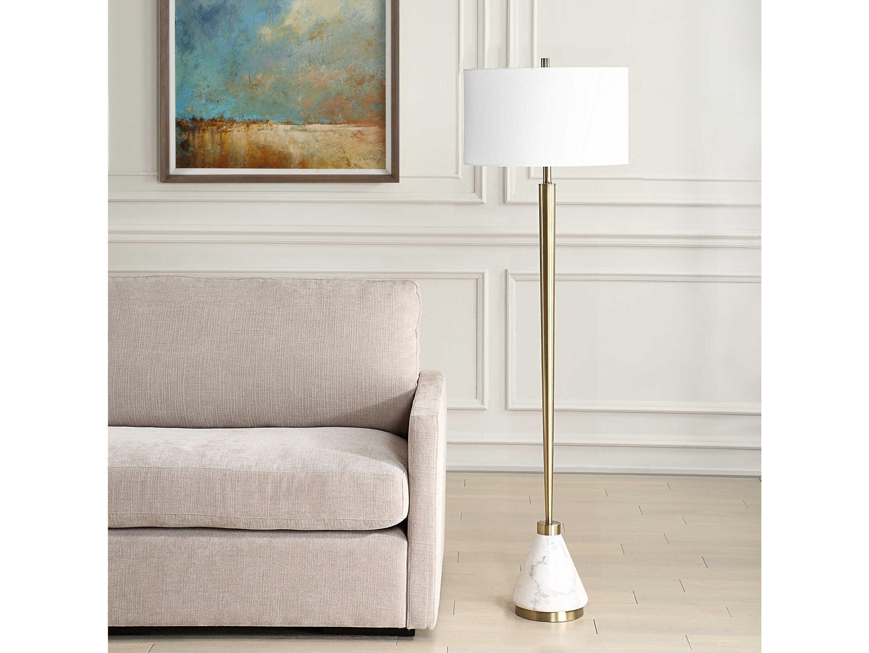 Uttermost Curran Plated Brass Floor Lamp