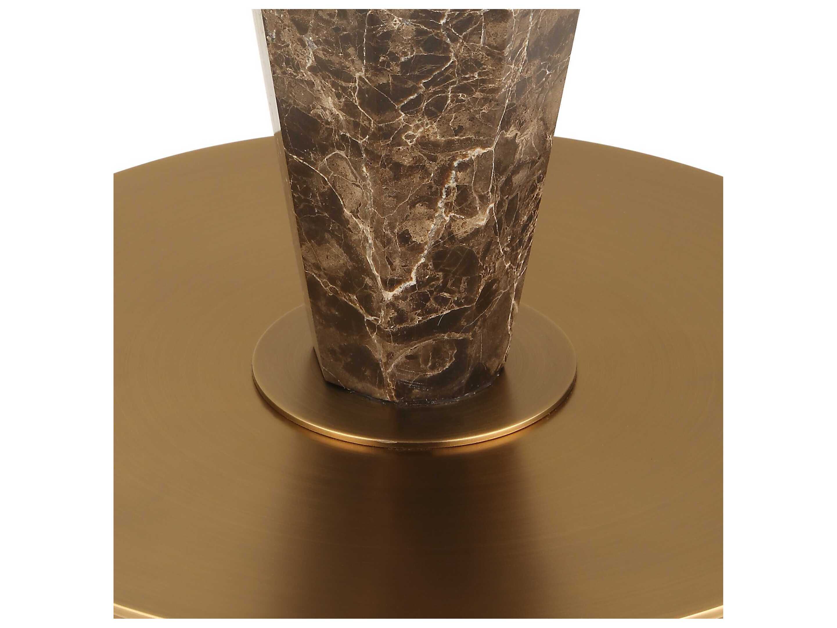 Uttermost Tyree Brown Round Drum Hardback Floor Lamp