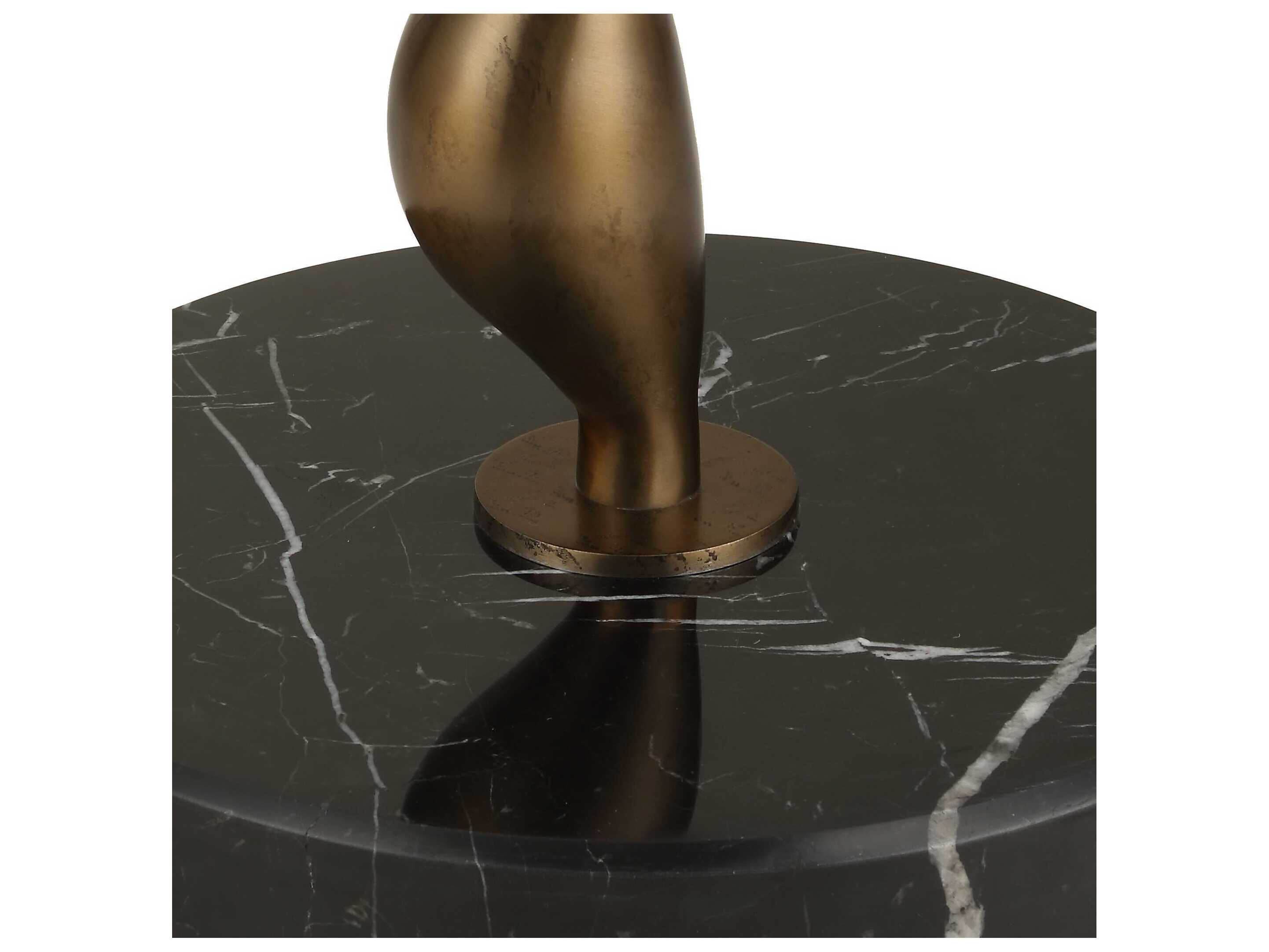 Uttermost Remolino Warm Bronze Round Drum Hardback Floor Lamp