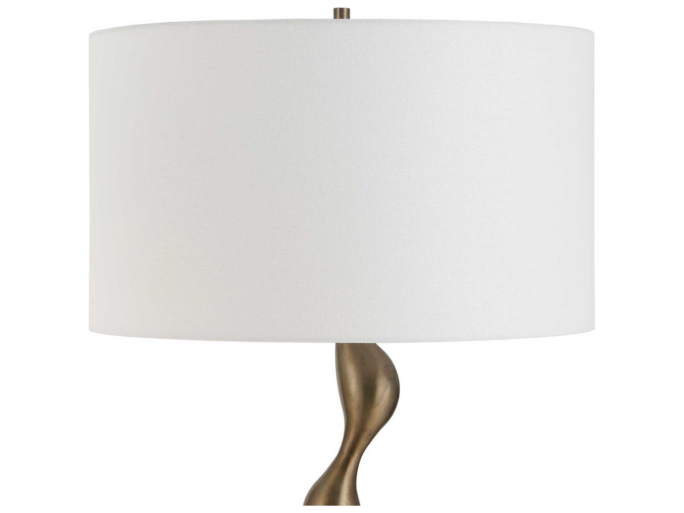 Uttermost Remolino Warm Bronze Round Drum Hardback Floor Lamp