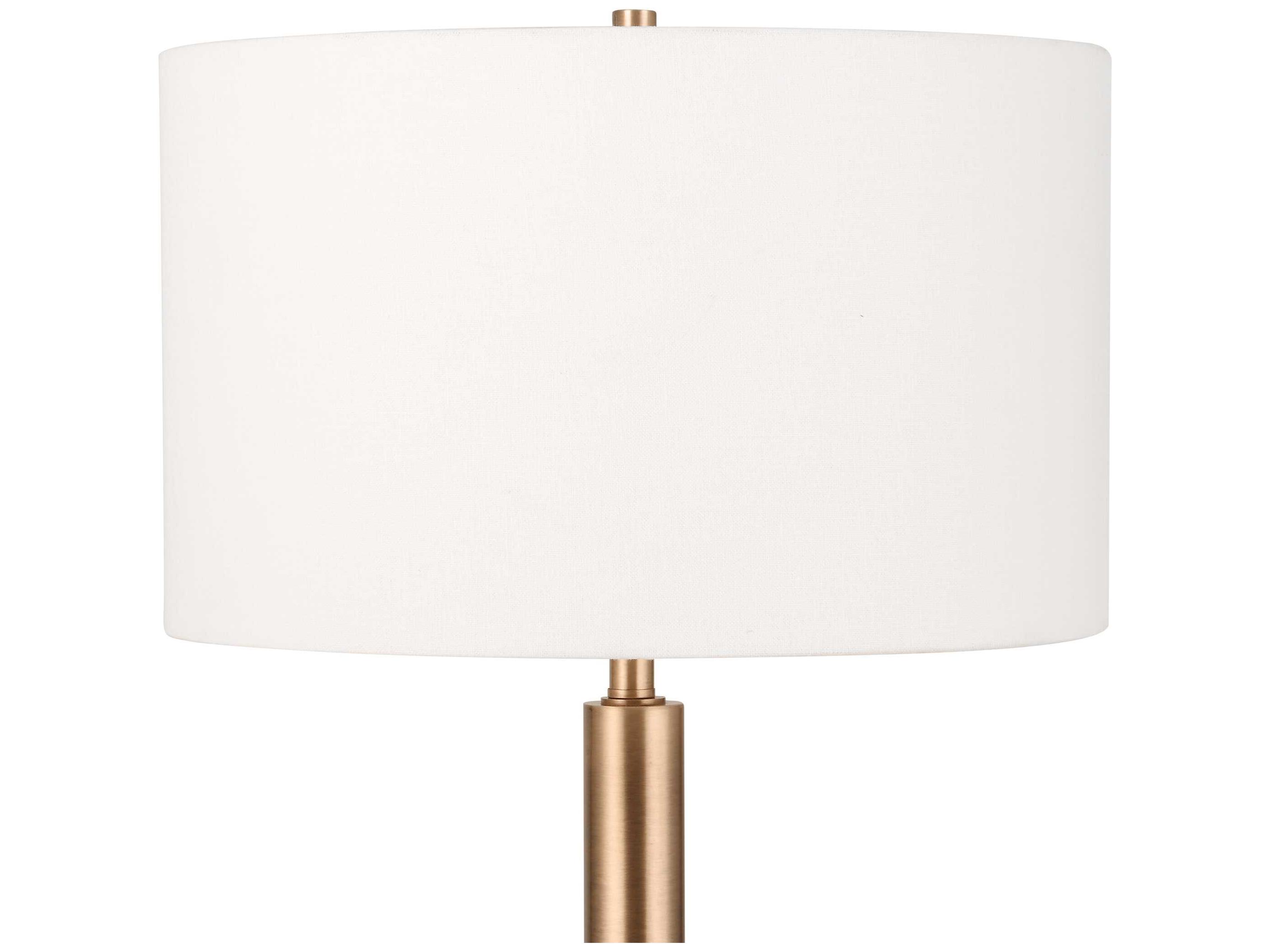 Uttermost Stowe Satin Black Drum Hardback Floor Lamp