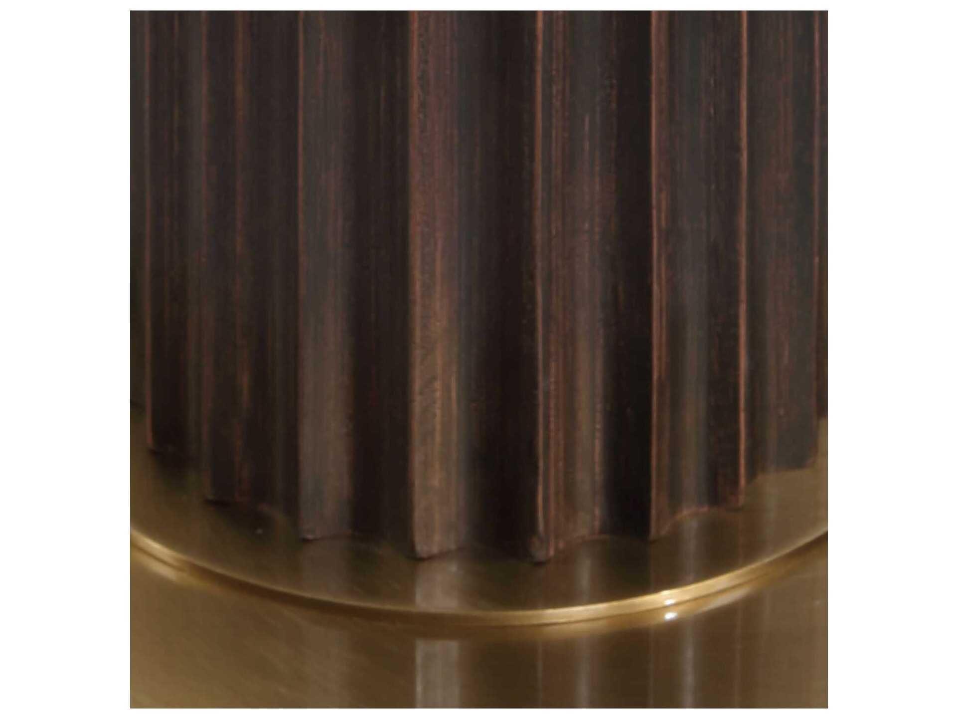 Uttermost Forage Dark Oak Stain Drum Hardback Brown Floor Lamp