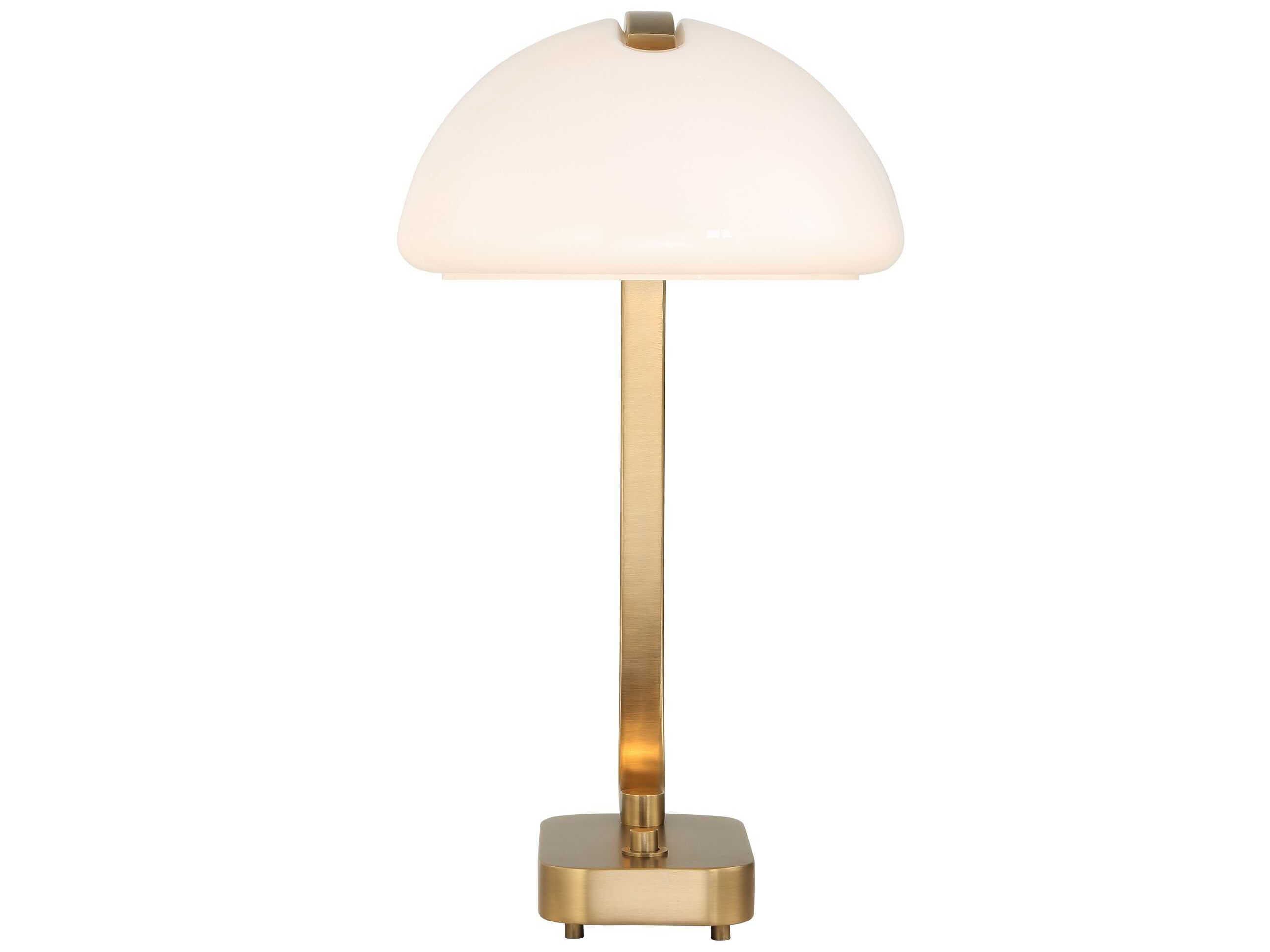 Uttermost Bend The Rules Antique Brass Oval Hardback Desk Lamp