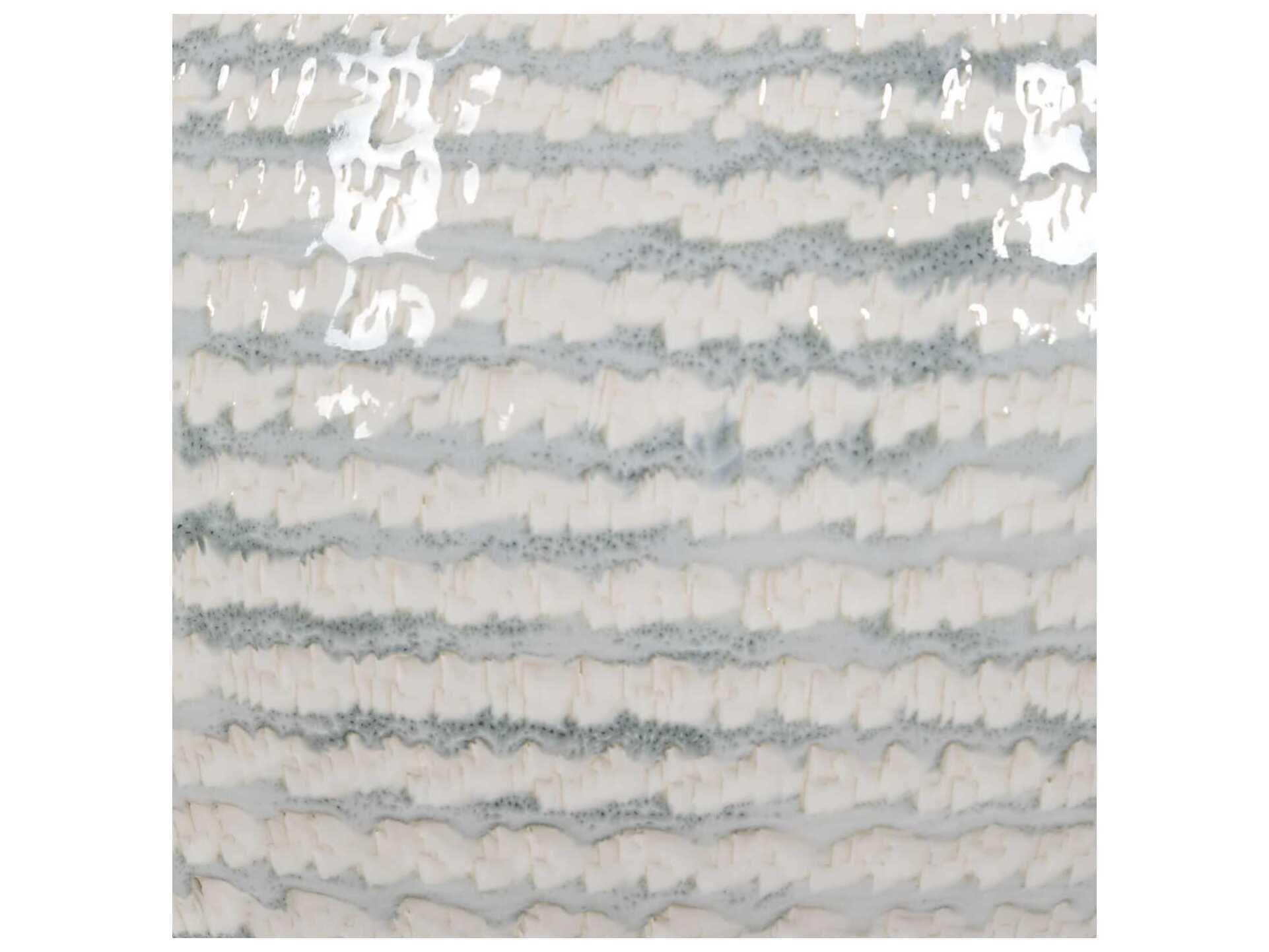 Uttermost Clary White Gray Round Drum Hardback Buffet Lamp