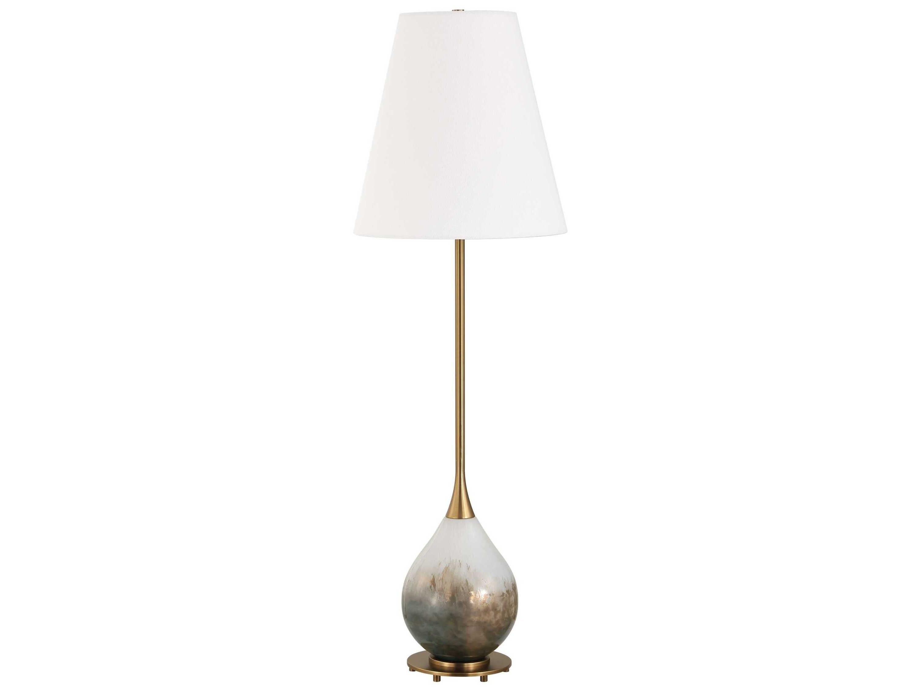 Uttermost Cardoni Metallic Smoked Bronze Round Hardback Brass Buffet Lamp
