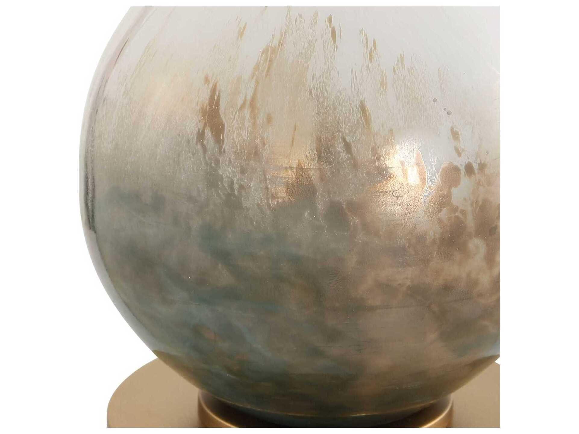 Uttermost Cardoni Metallic Smoked Bronze Round Hardback Brass Buffet Lamp