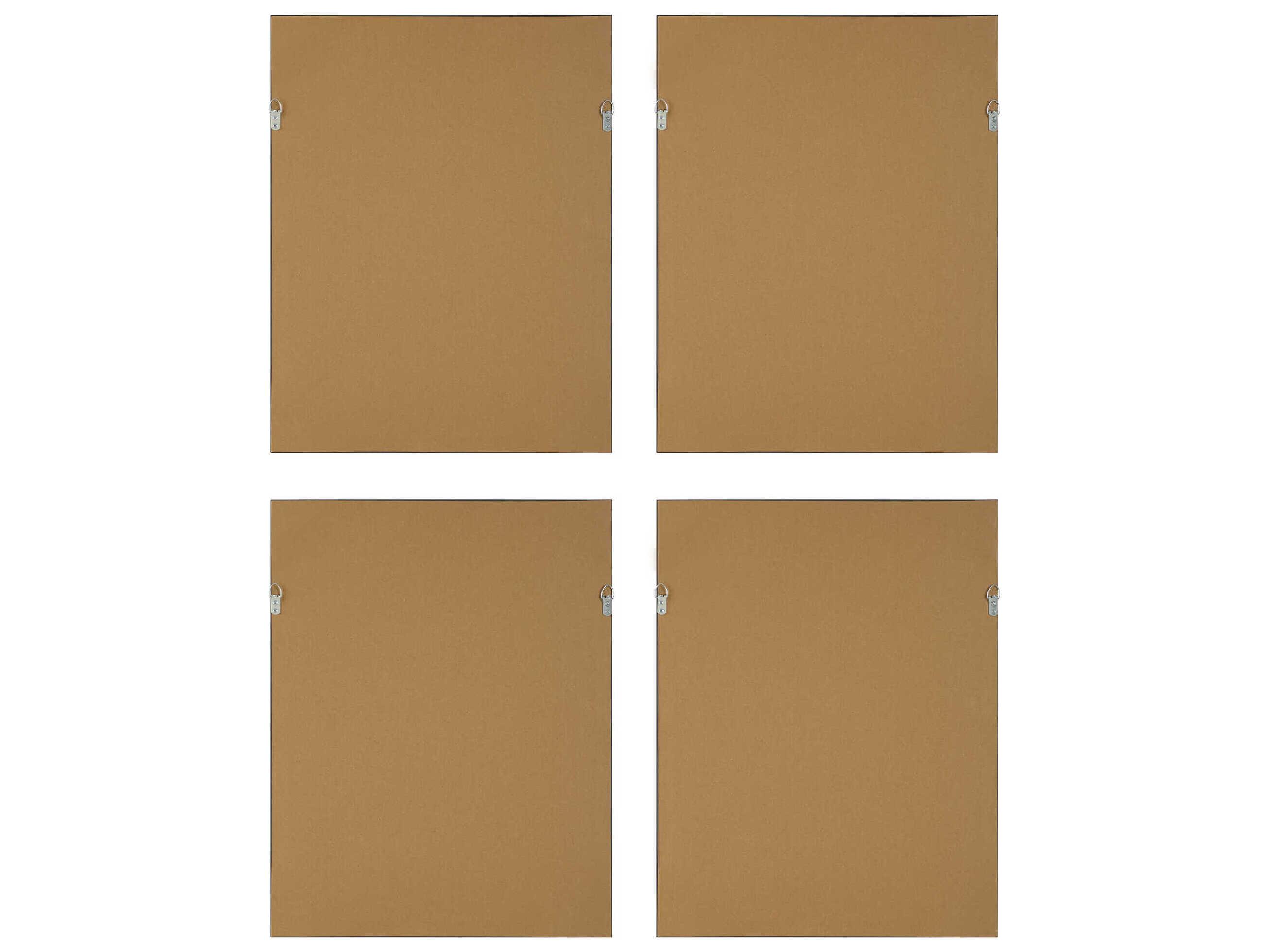 Uttermost Florals On Black Framed Prints Set of 4