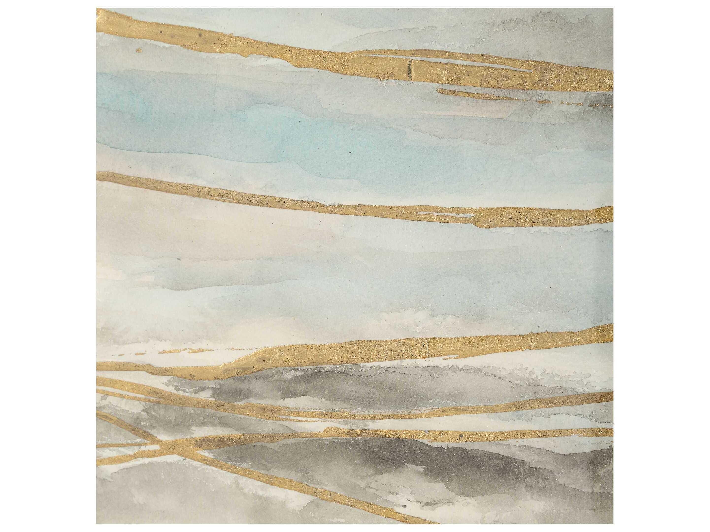 Uttermost So Golden Abstract Landscape Prints Set of 2