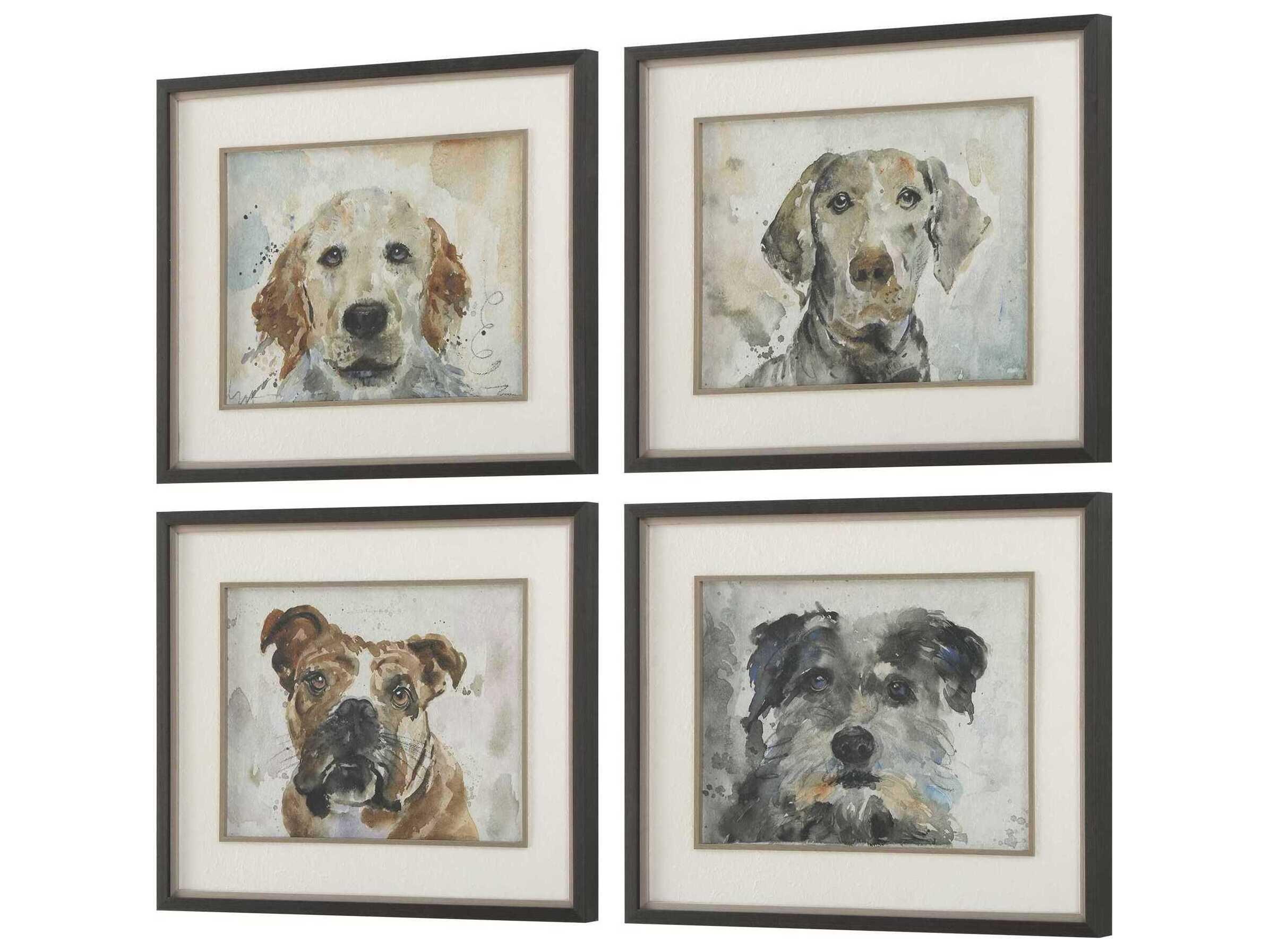 Uttermost Dog Days Framed Prints Set of 4