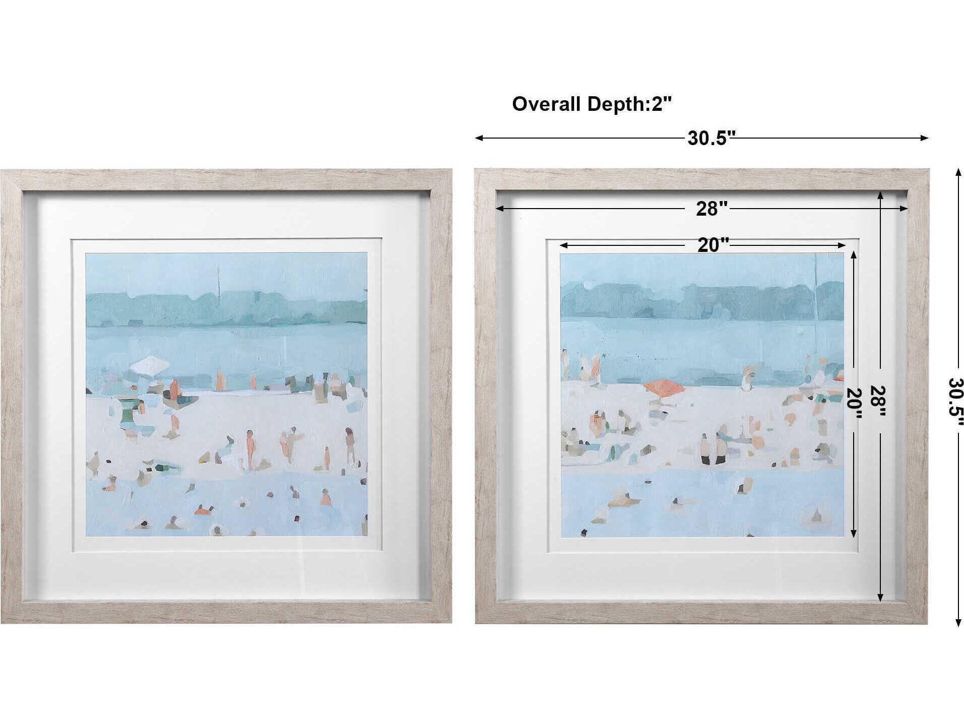 Uttermost Sea Glass Wall Art Set of 2