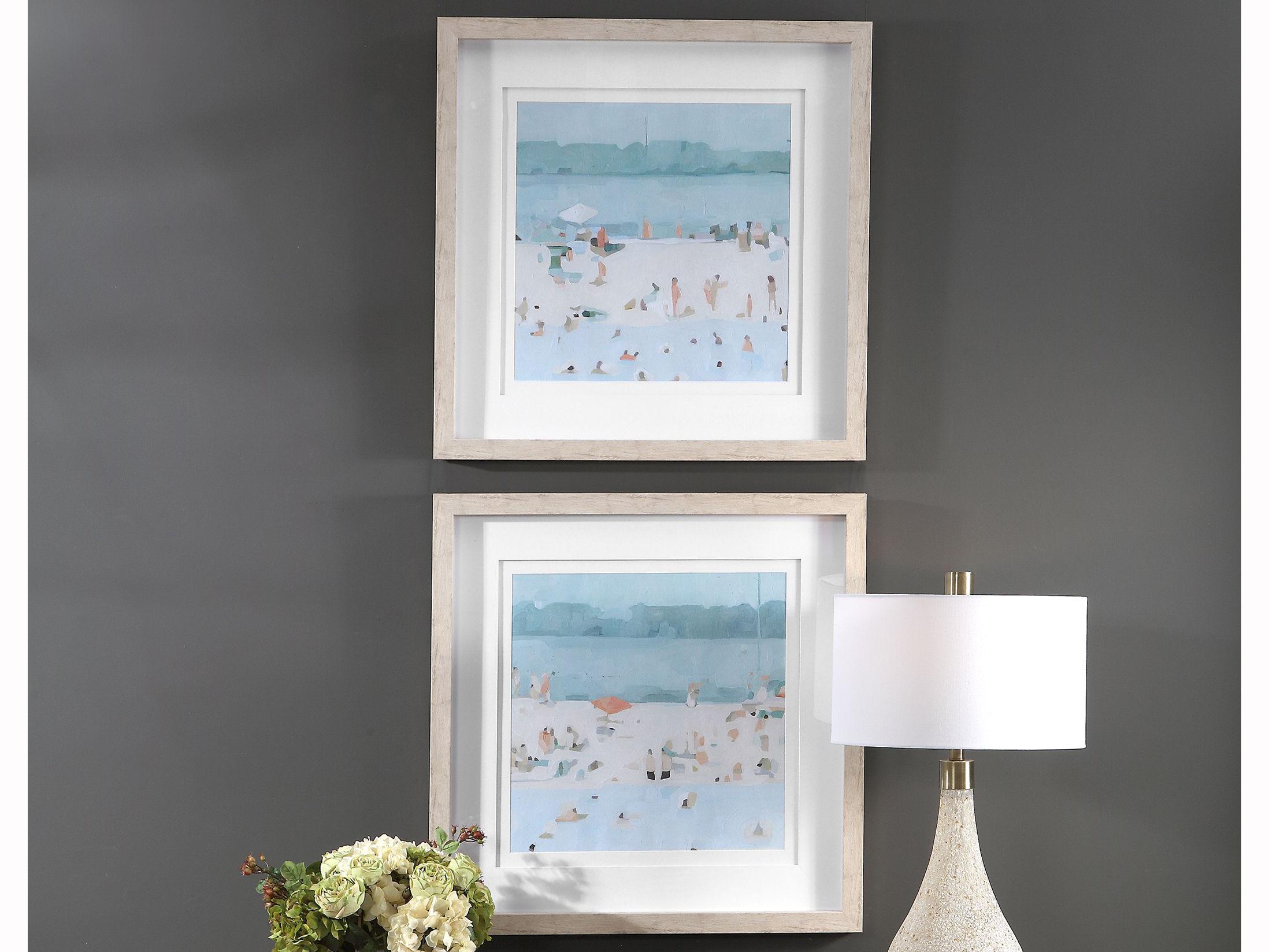 Uttermost Sea Glass Wall Art Set of 2