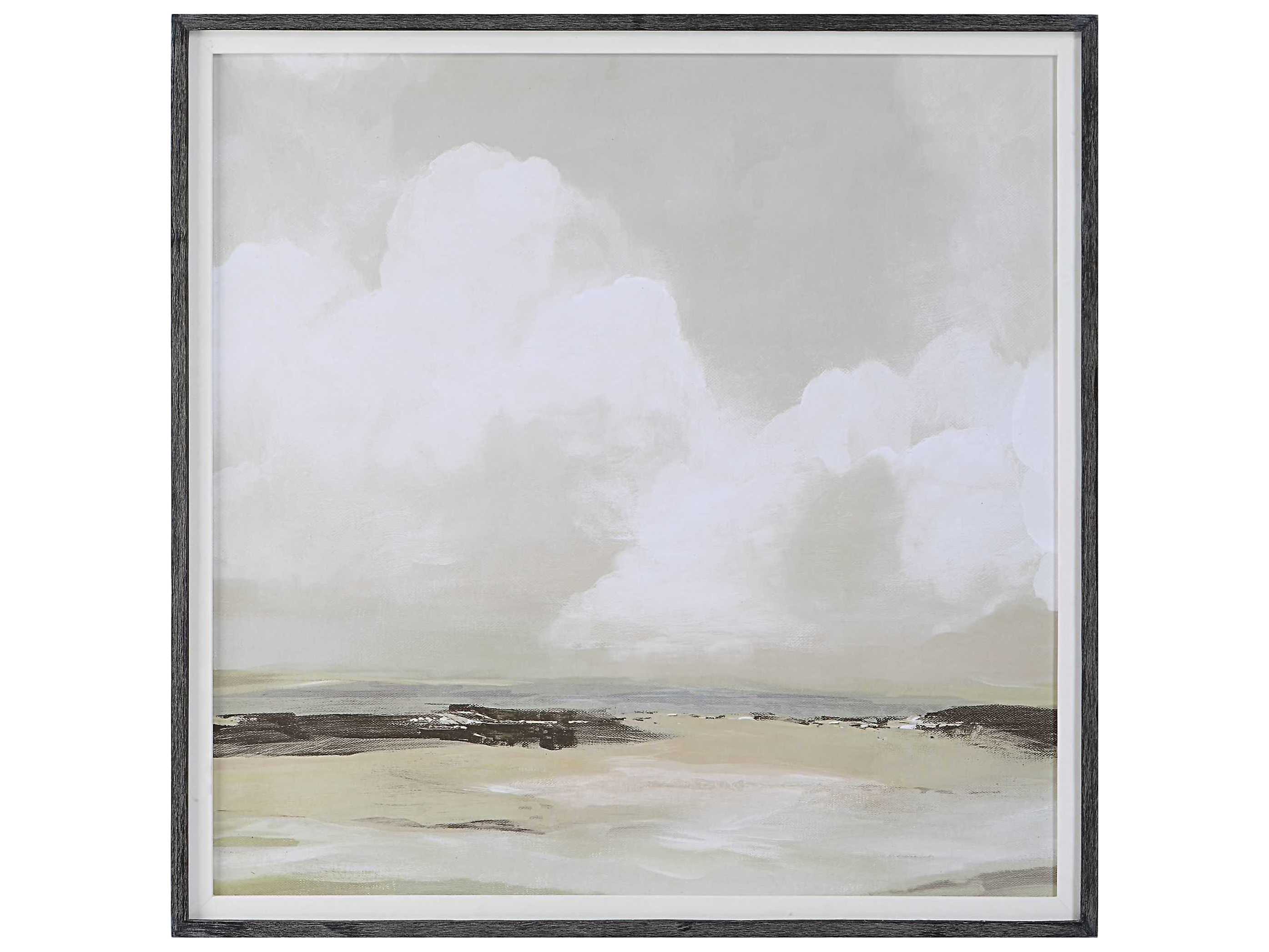 Uttermost Soft Clouds Dark Espresso Framed Print Wall Art