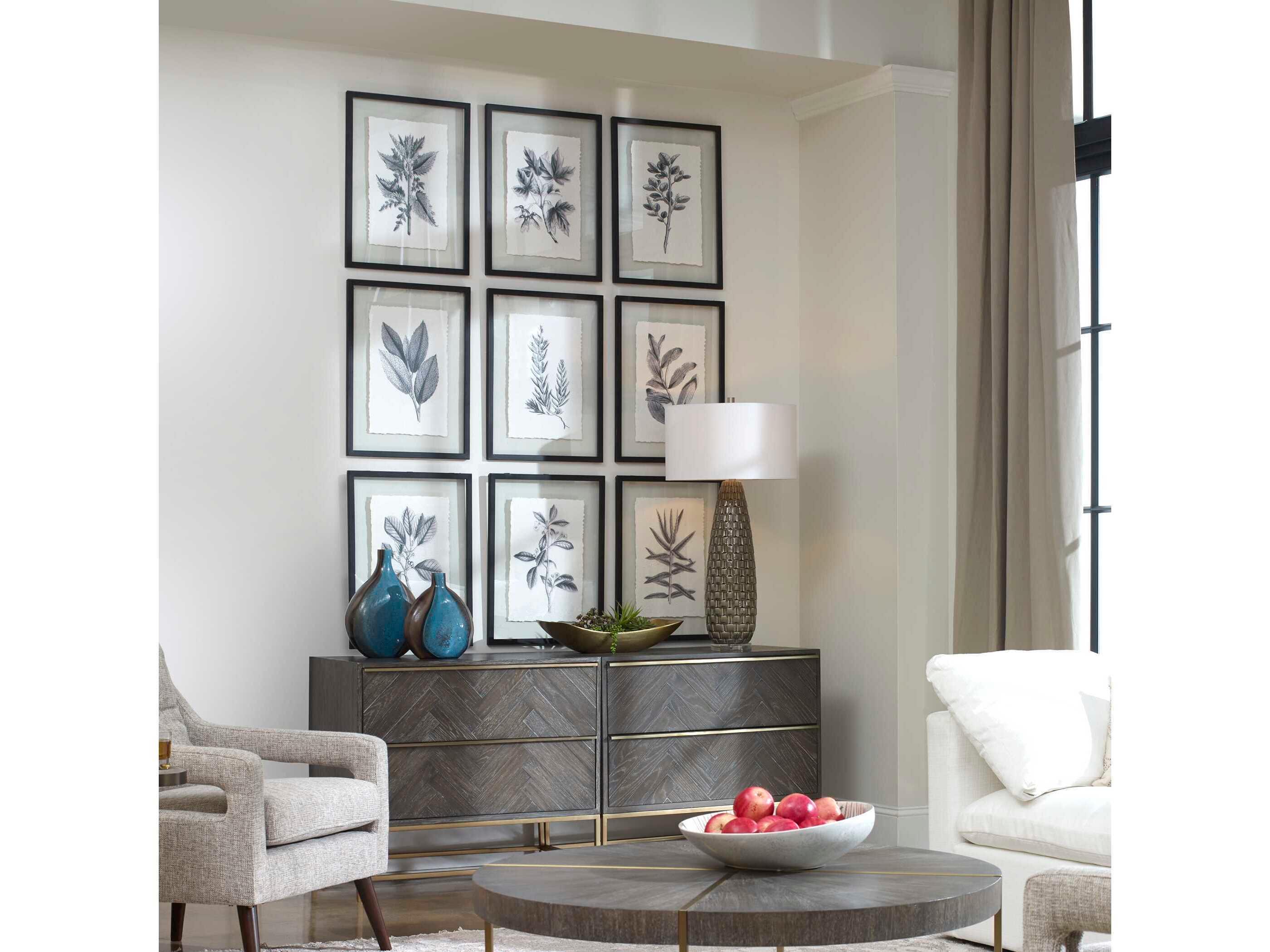 Uttermost Farmhouse Florals Canvas Wall Art Set of 9