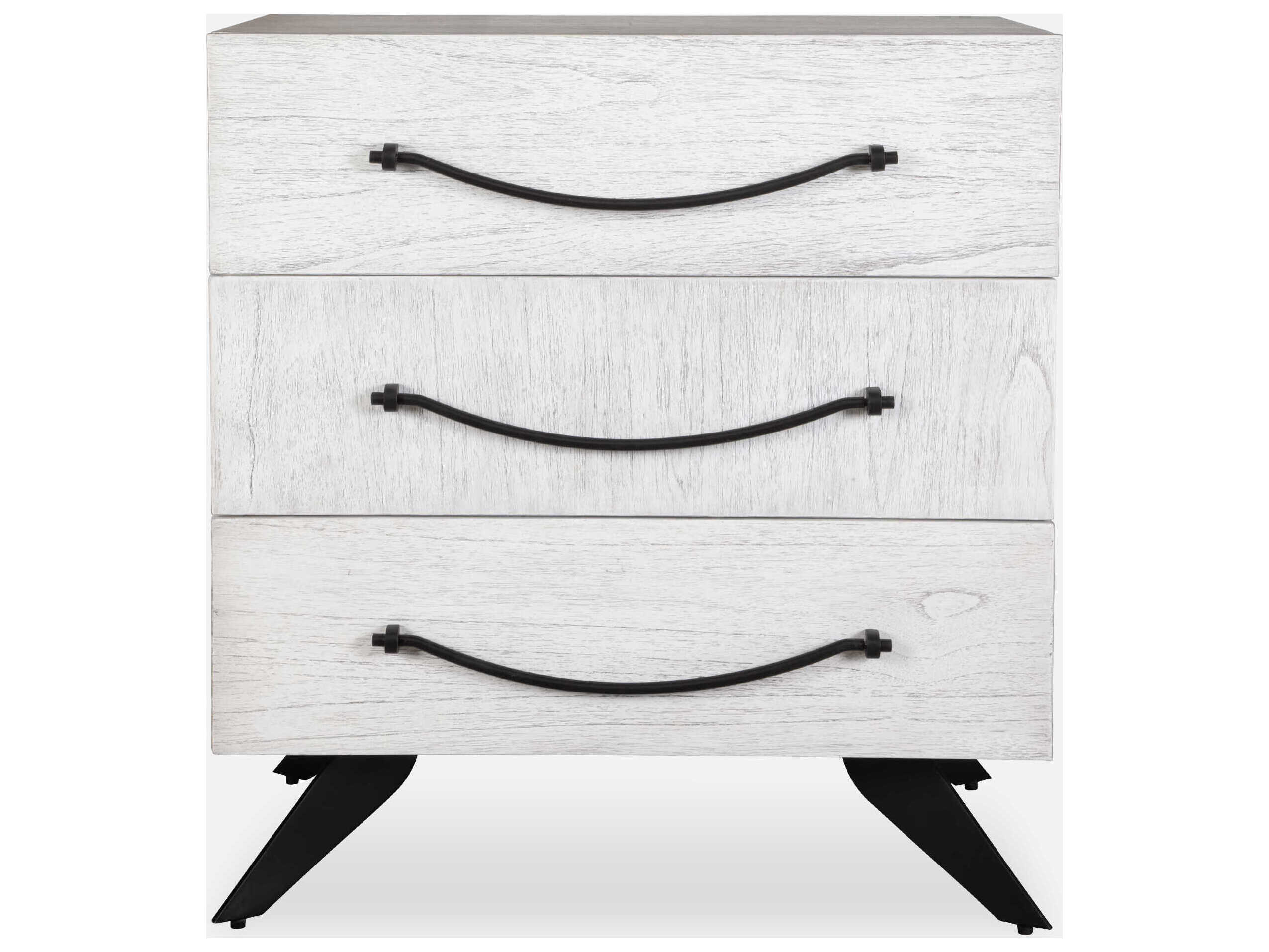 Uttermost Vivi White Black Mindi Wood Accent Chest