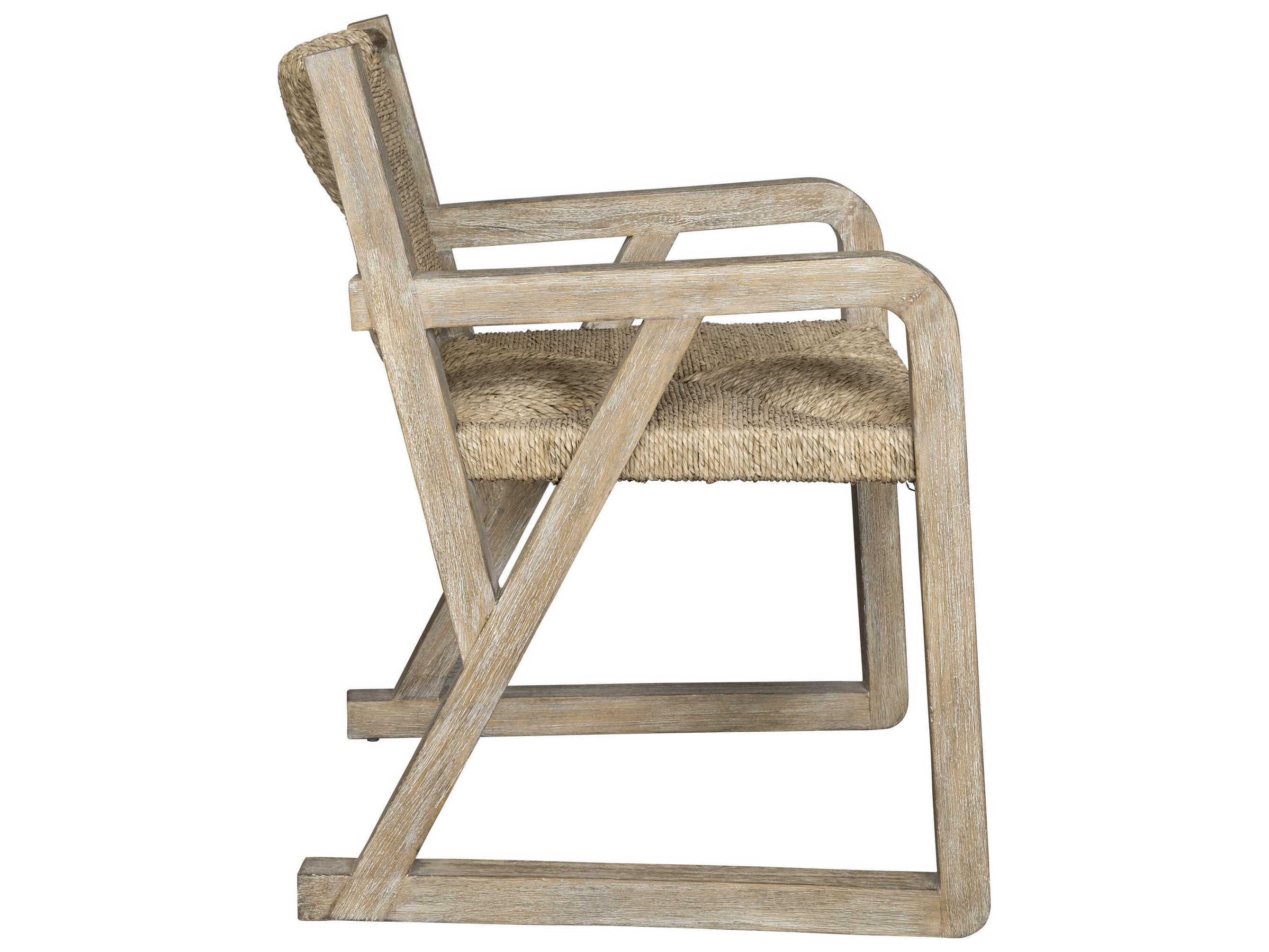 Uttermost Chatham Mango Wood Beige Arm Dining Chair