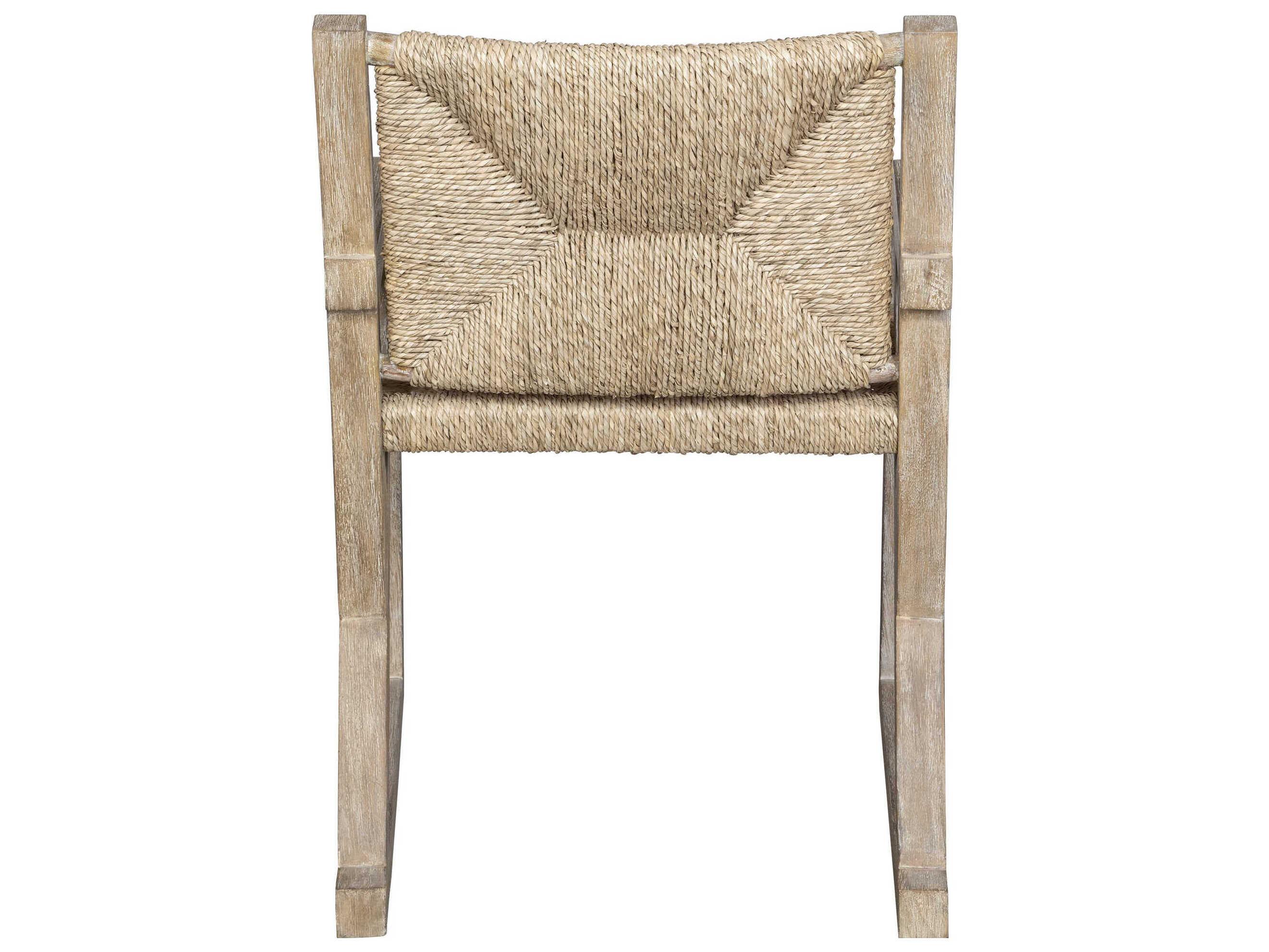 Uttermost Chatham Mango Wood Beige Arm Dining Chair