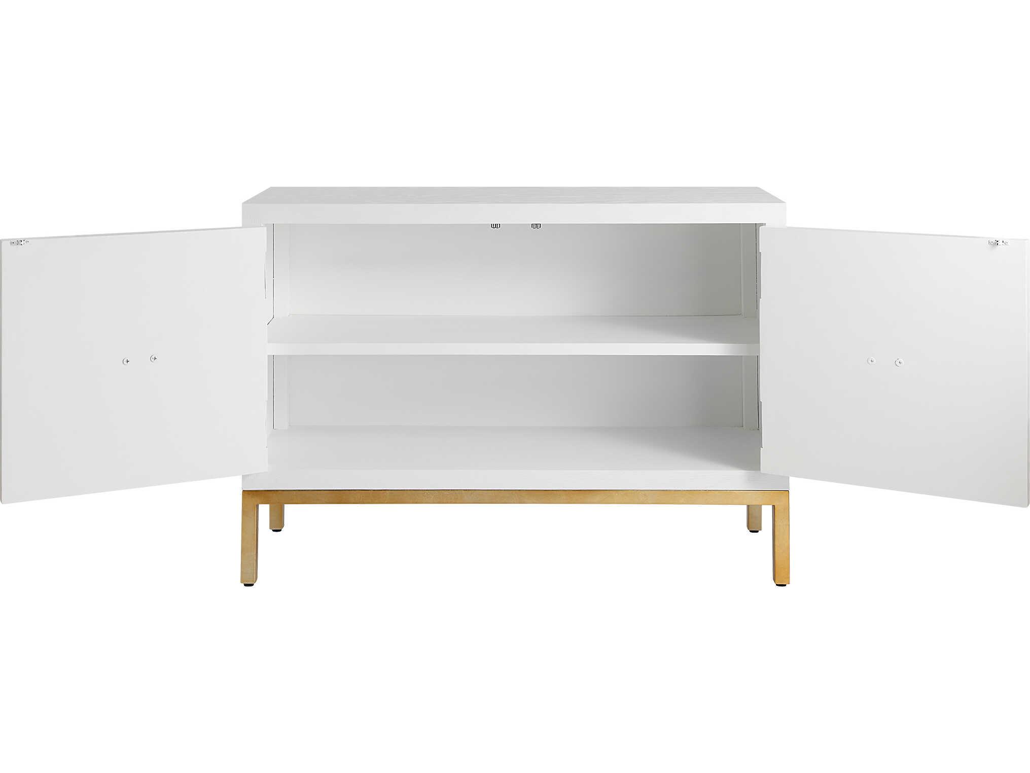 Uttermost Aiken White Oak Wood Accent Cabinet