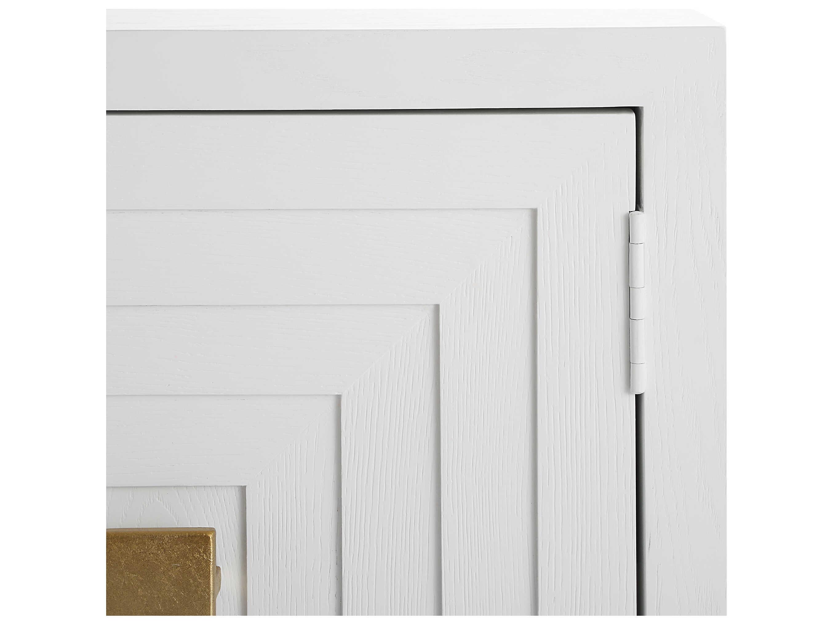 Uttermost Aiken White Oak Wood Accent Cabinet