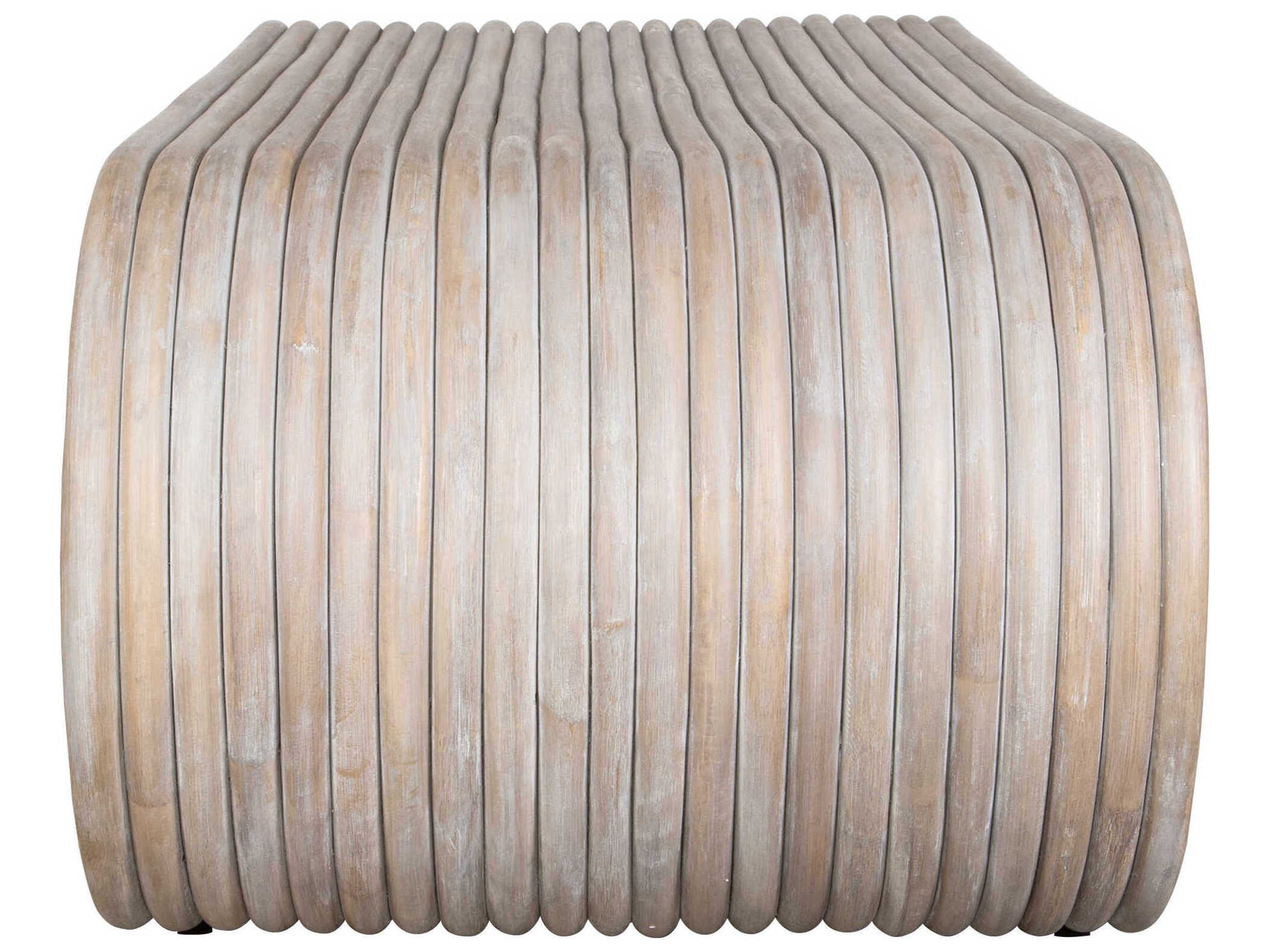 Uttermost Montrose Rectangular Rattan Whitewash Coffee Table