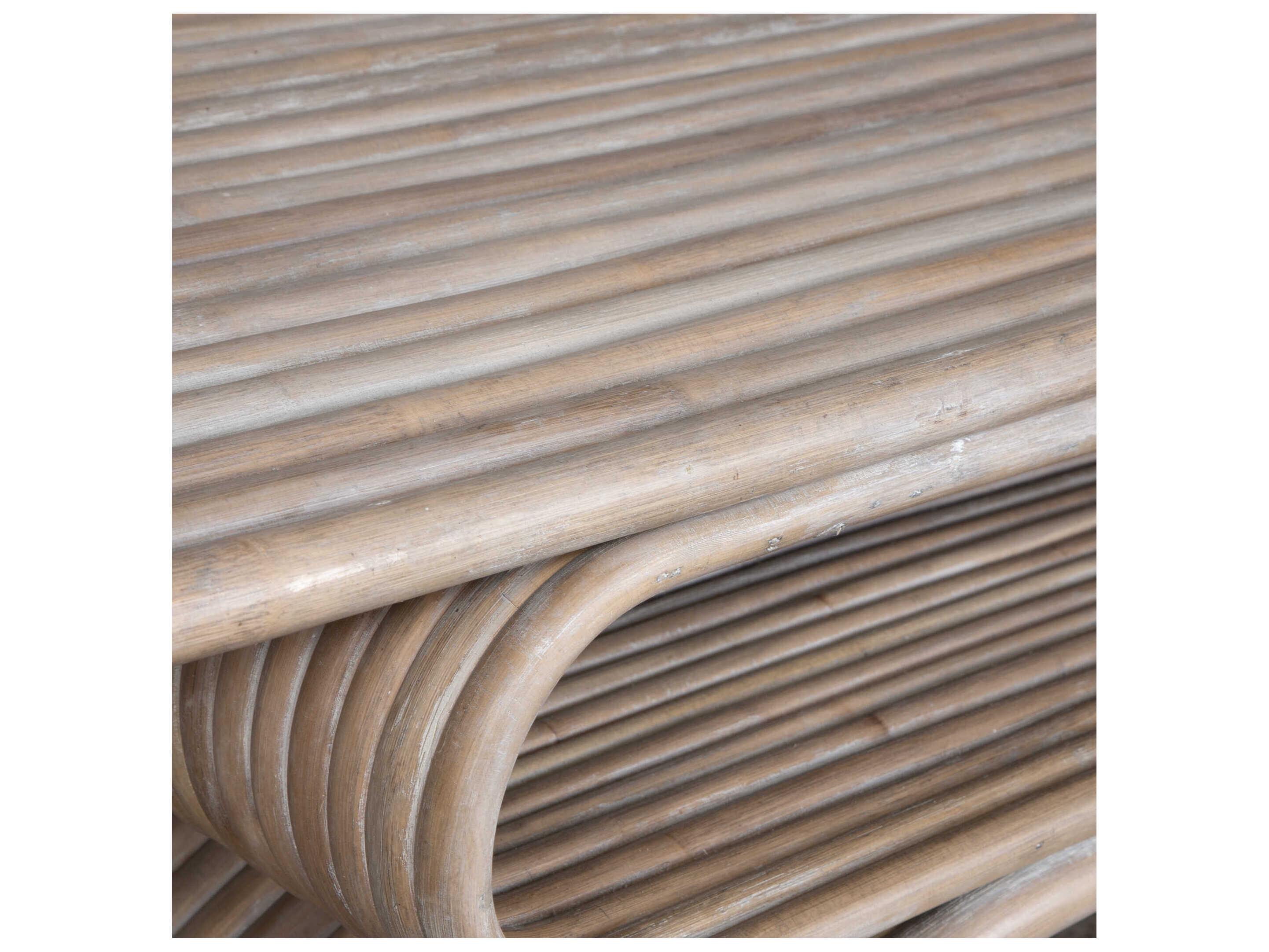 Uttermost Montrose Rectangular Rattan Whitewash Coffee Table