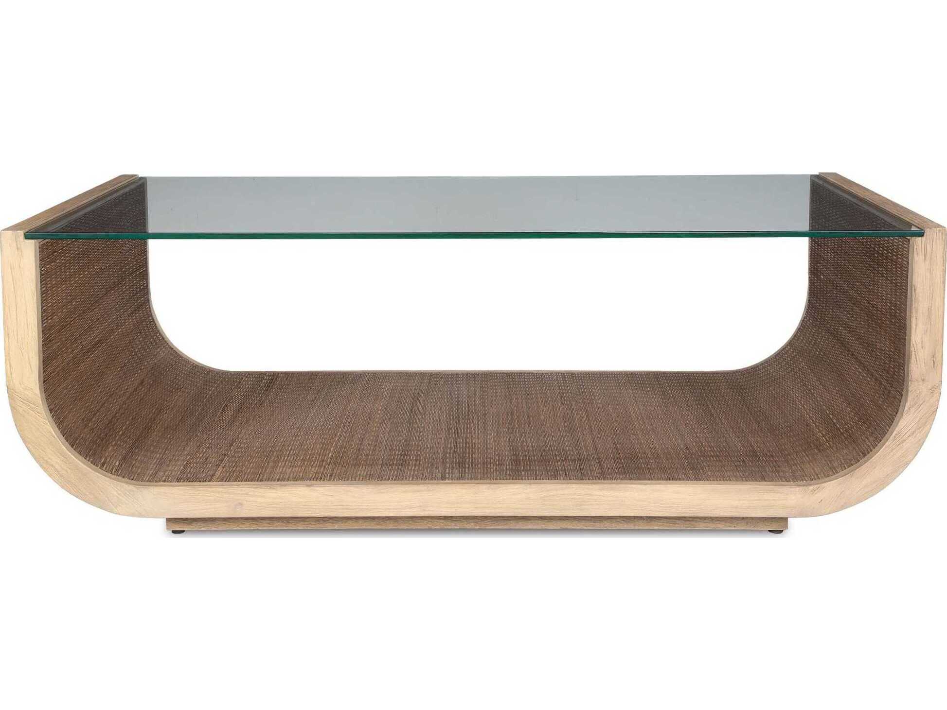 Uttermost Farrington Rectangular Glass Driftwood Grey Coffee Table