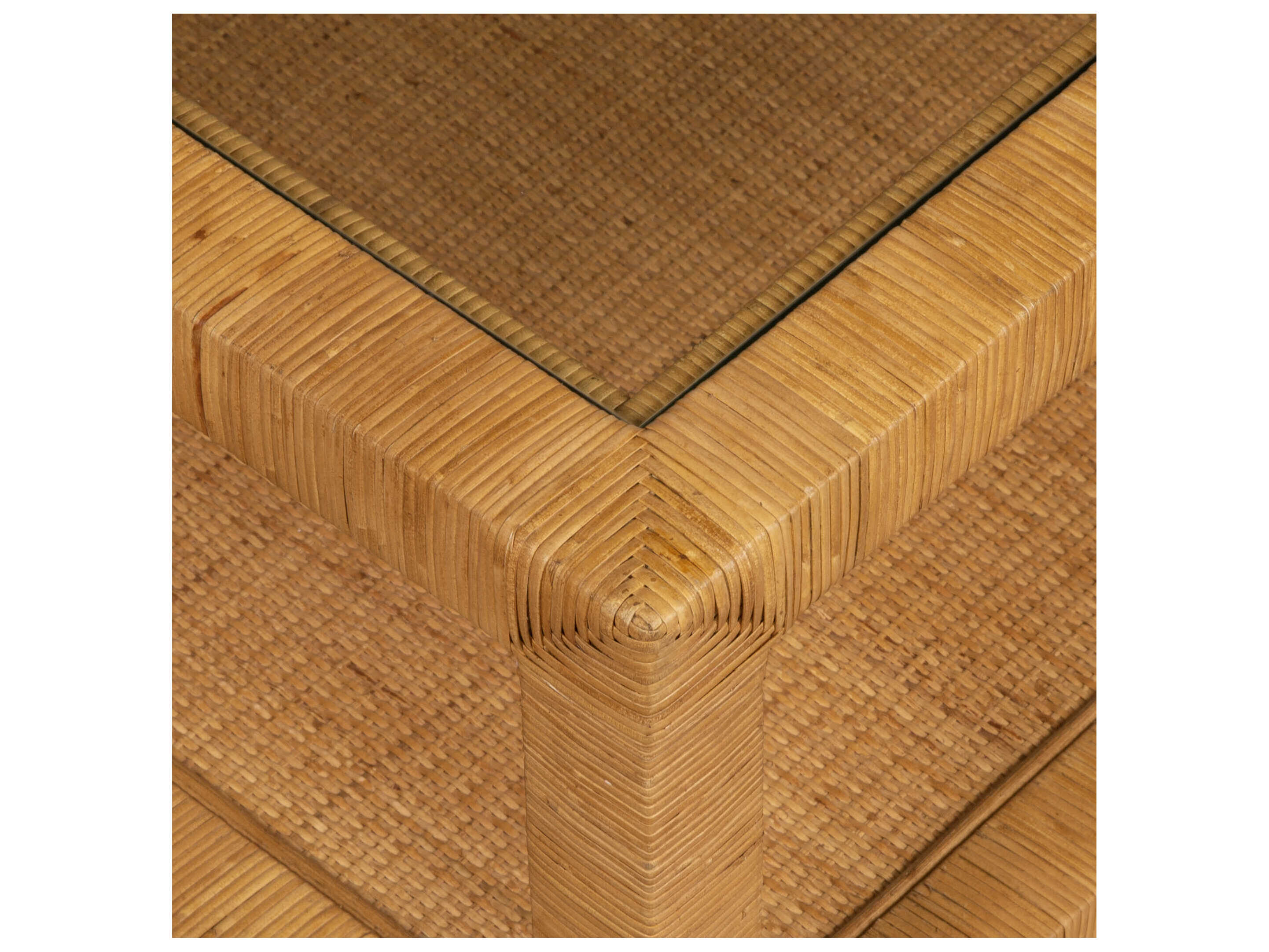 Uttermost Kensing Rectangular Glass Natural Coffee Table