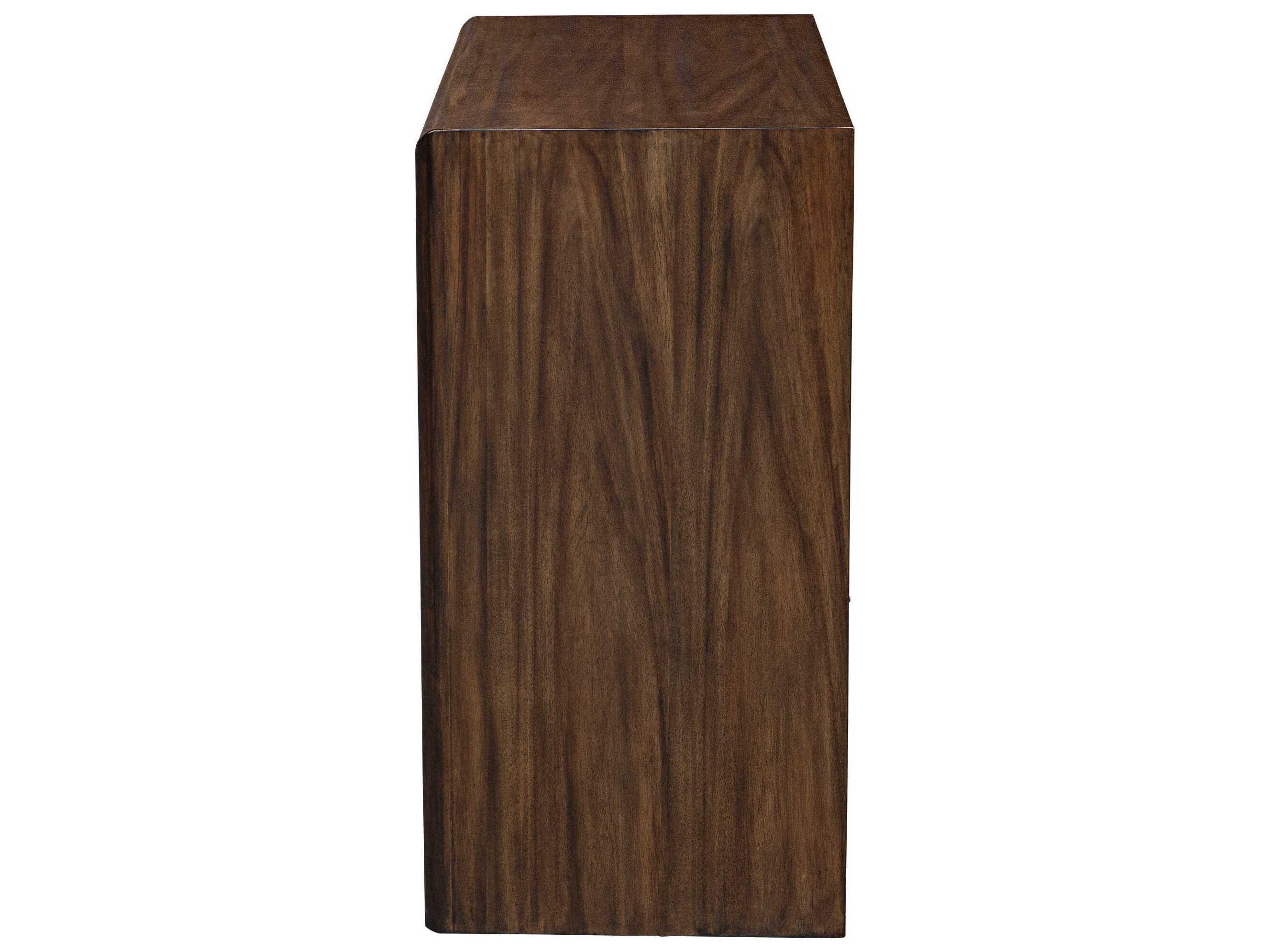 Uttermost Bowtie Deep Whisky Brown Acacia Wood Accent Chest