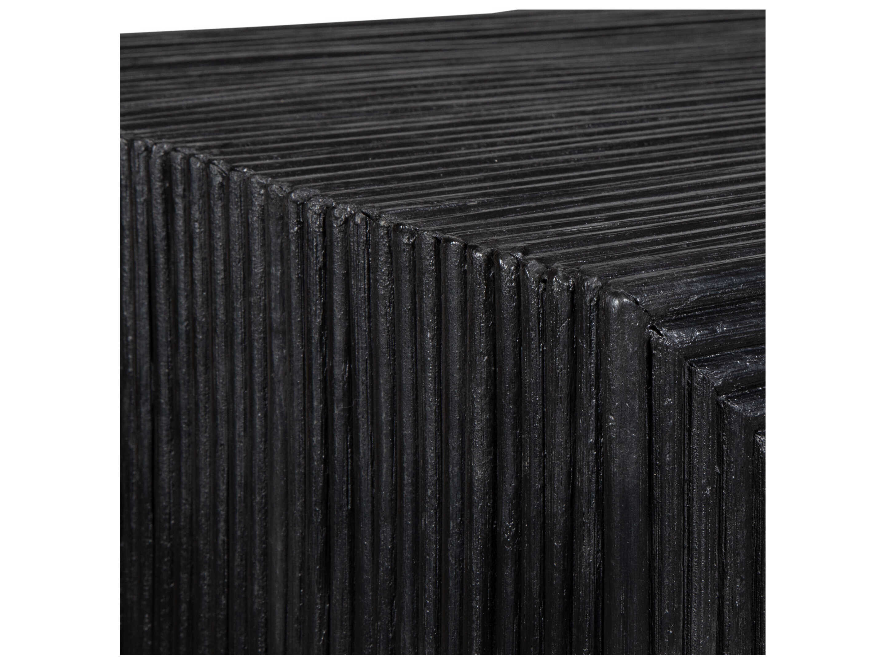 Uttermost Compton Rectangular Rattan Black Console Table