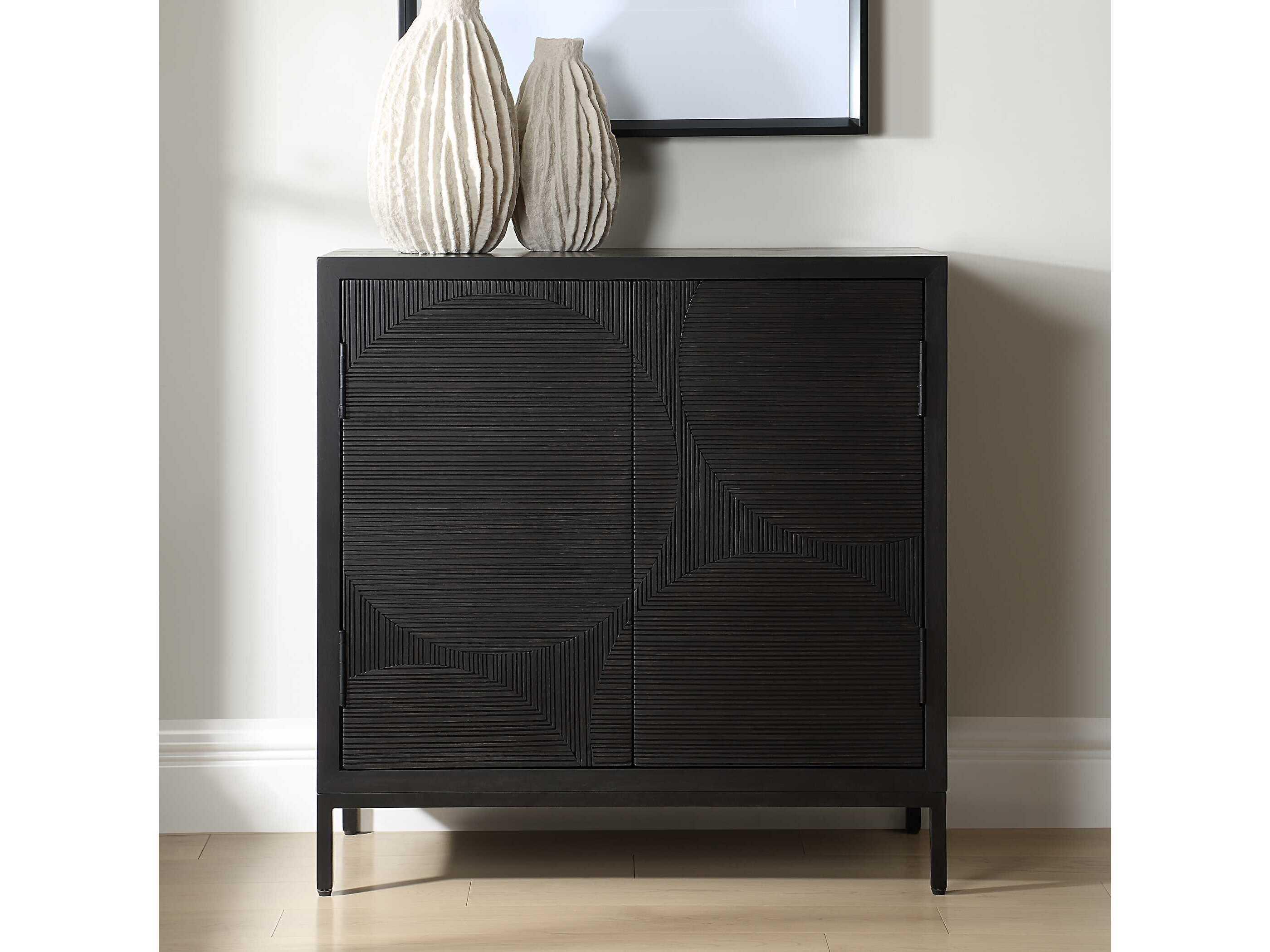 Uttermost Beswick Matte Black Accent Chest