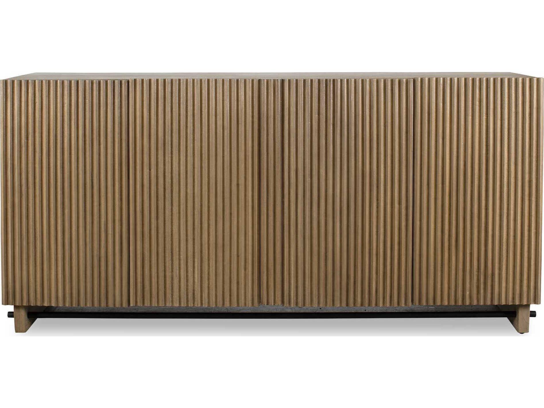 Uttermost Kellem 64" Mindi Wood Matte Black Sideboard