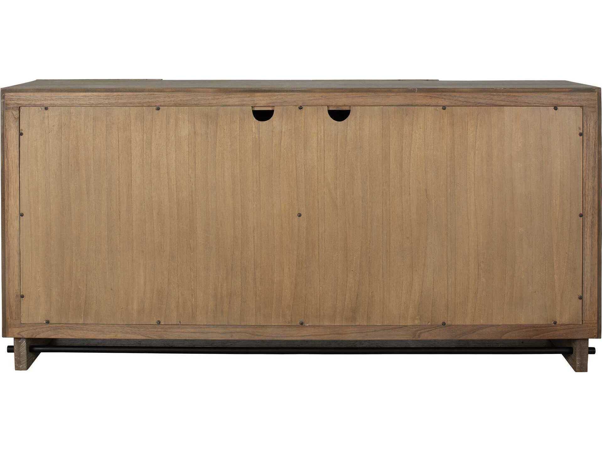 Uttermost Kellem 64" Mindi Wood Matte Black Sideboard