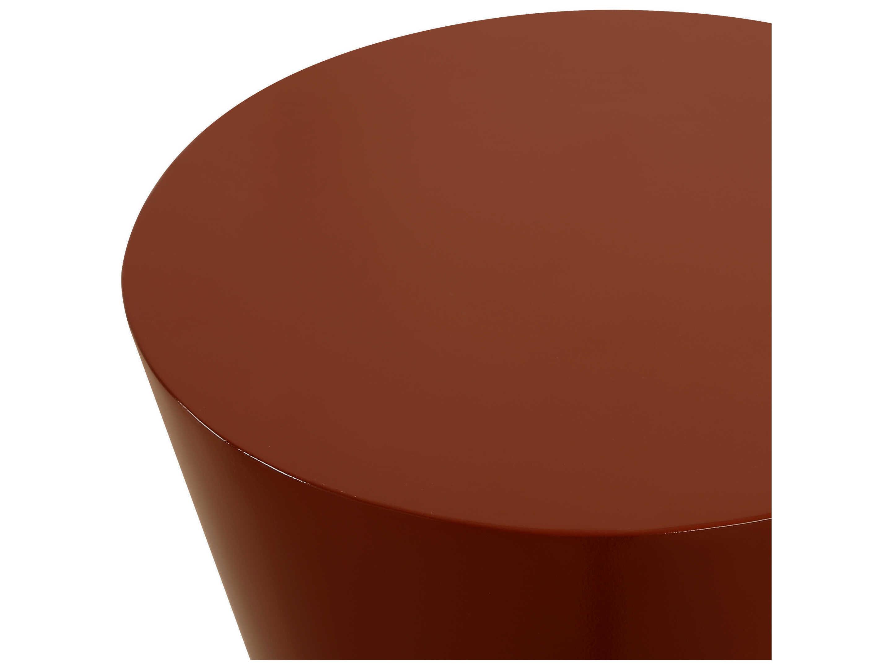 Uttermost Hepler Round Wood Terracotta End Table