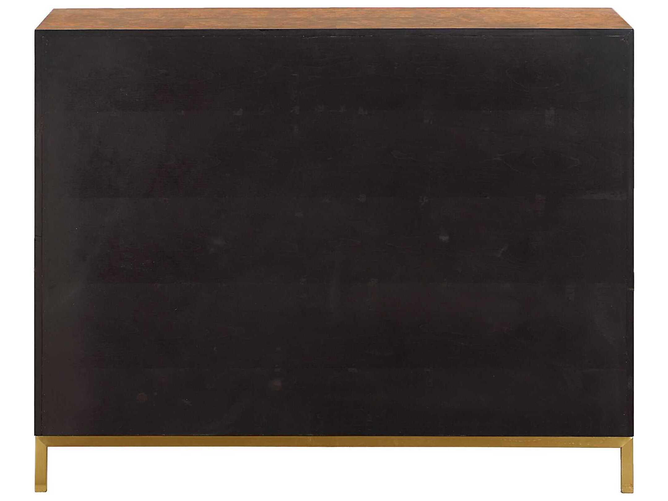 Uttermost Jethro Natural Gold Brown Burlwood Accent Chest