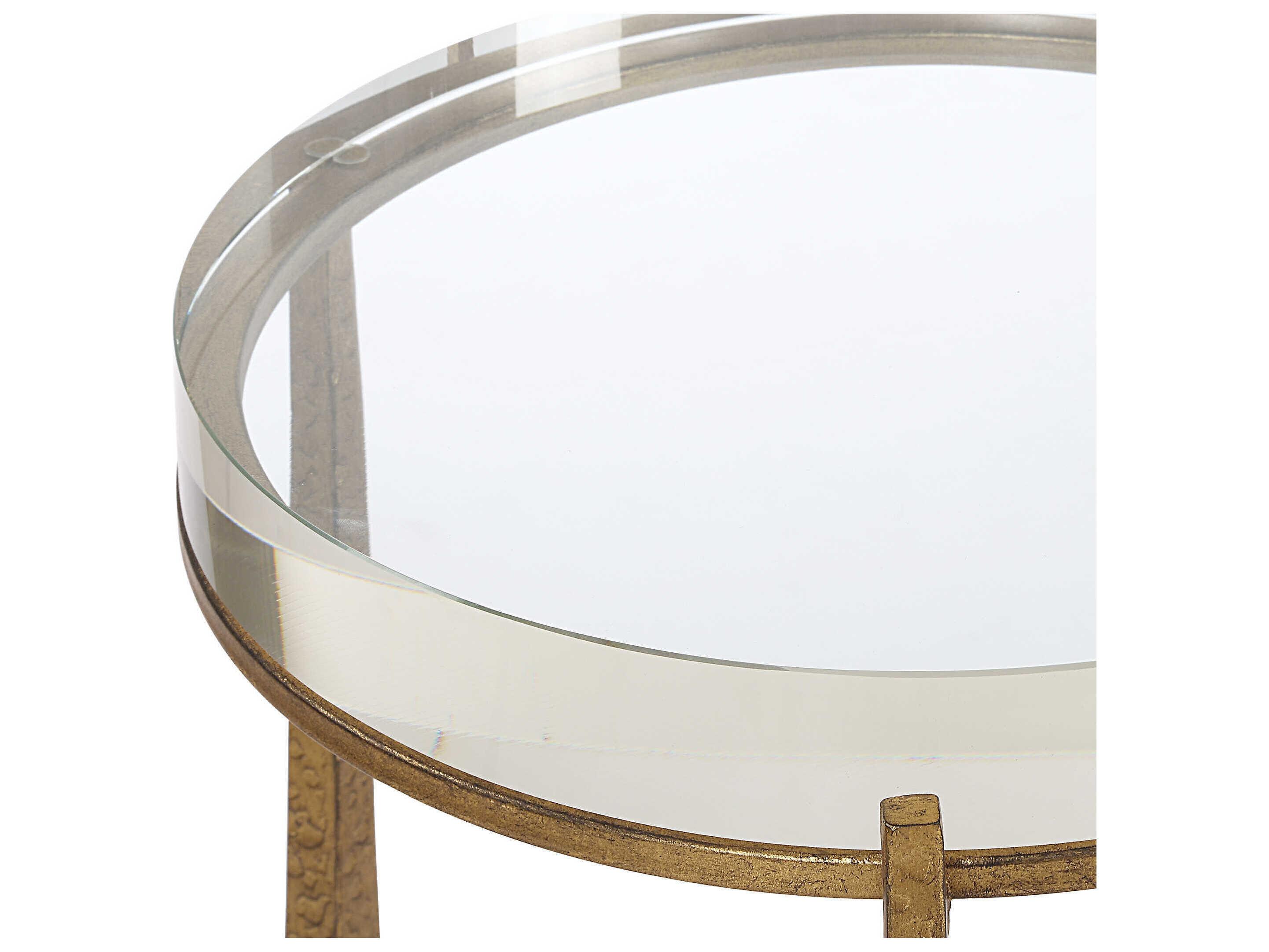 Uttermost Midas Round Gold End Table
