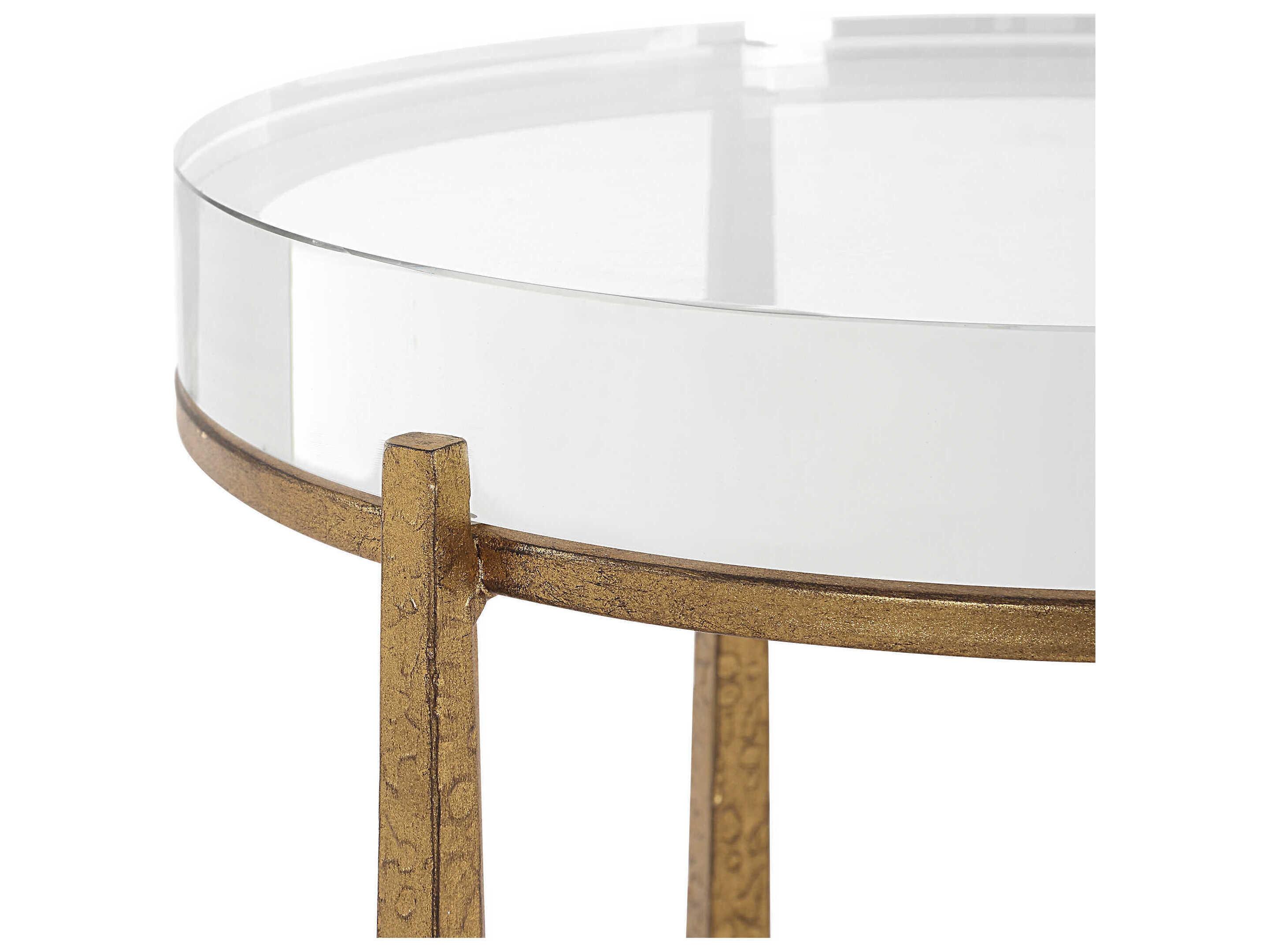 Uttermost Midas Round Gold End Table