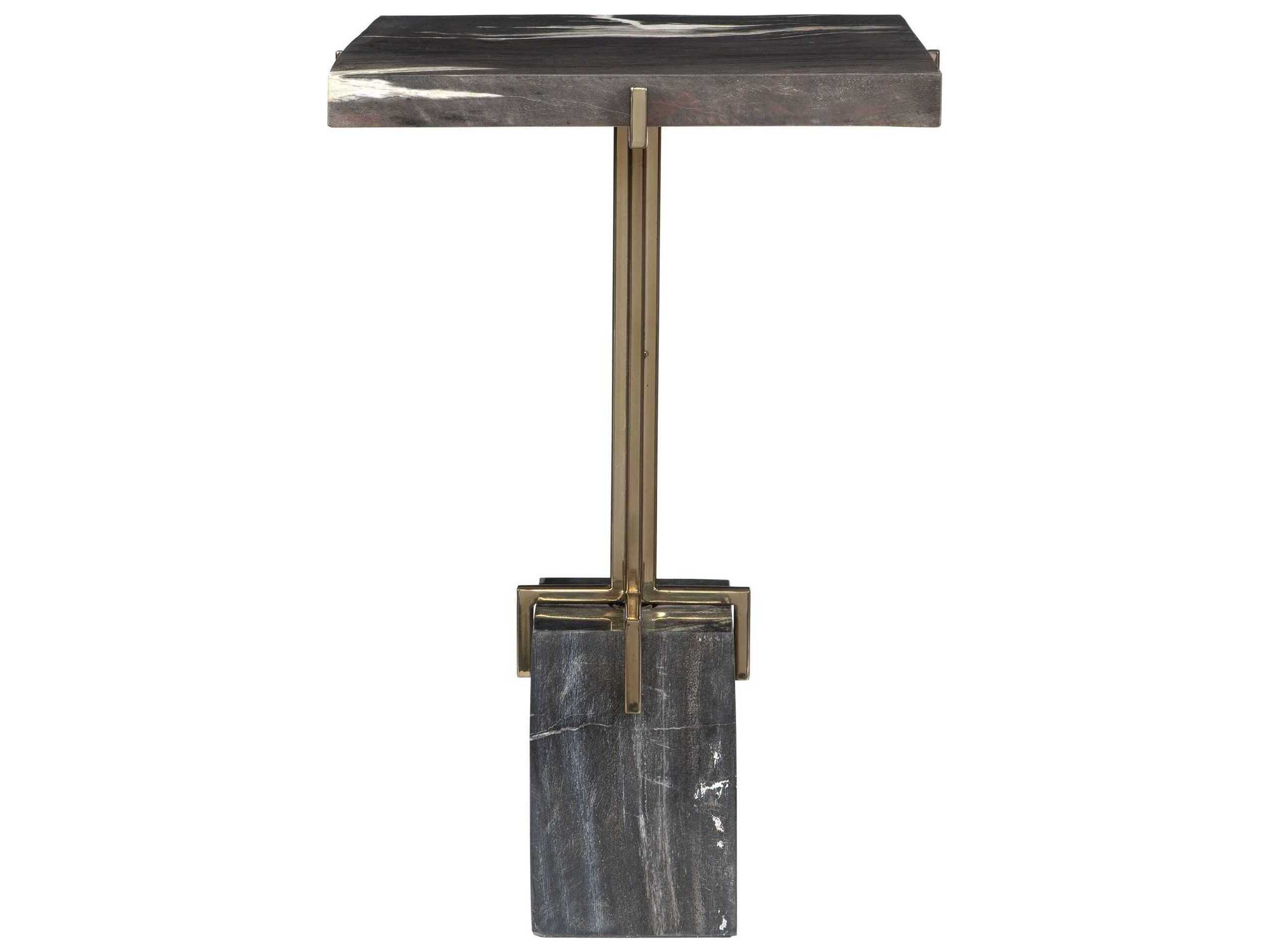 Uttermost Rowman Square Wood Natural Gold End Table