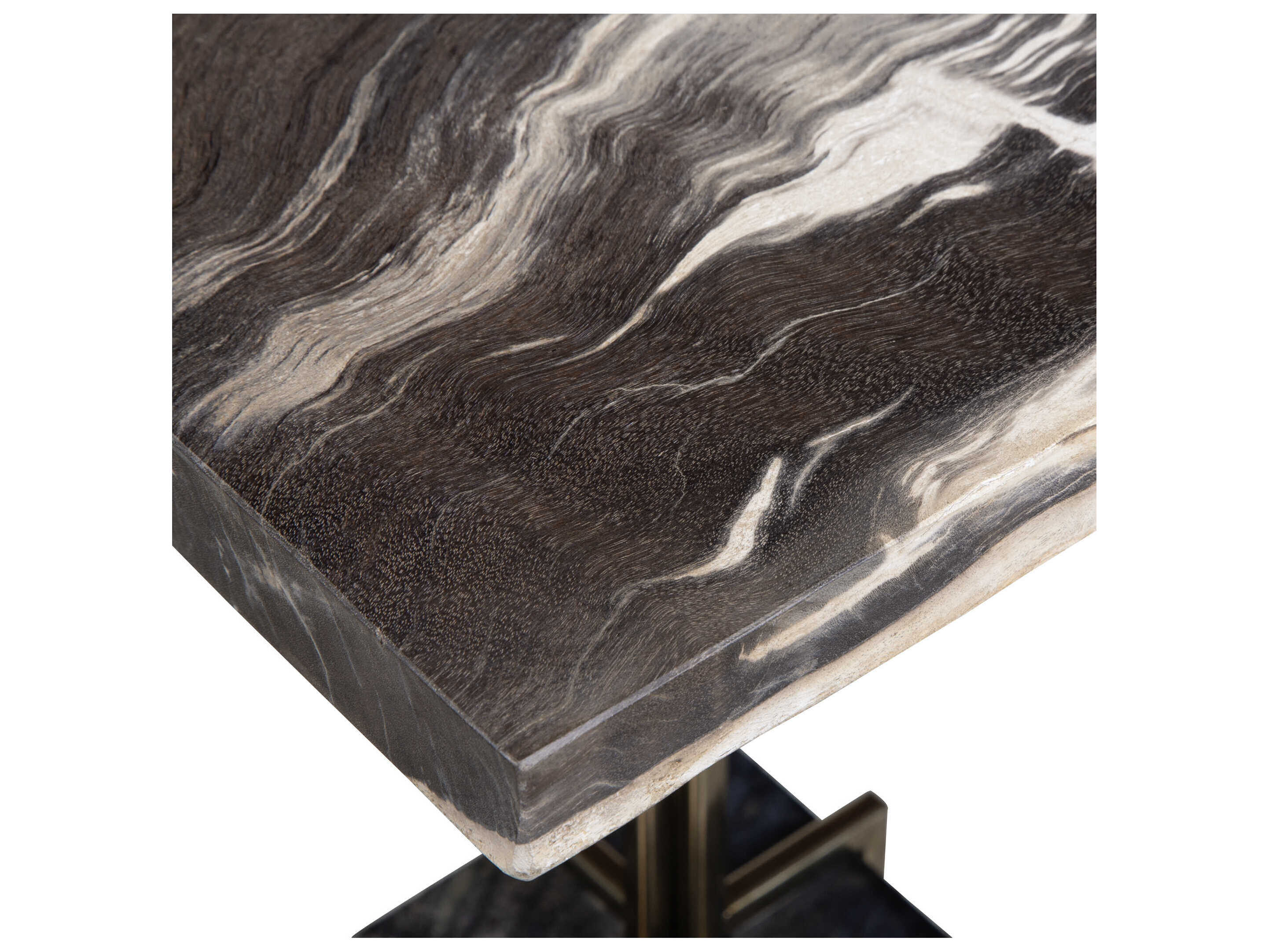 Uttermost Rowman Square Wood Natural Gold End Table