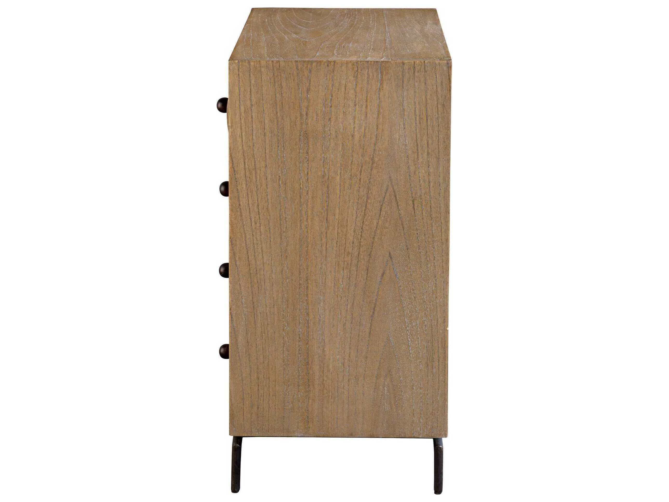 Uttermost Millard 4-Drawers Brown Mindi Wood Dresser