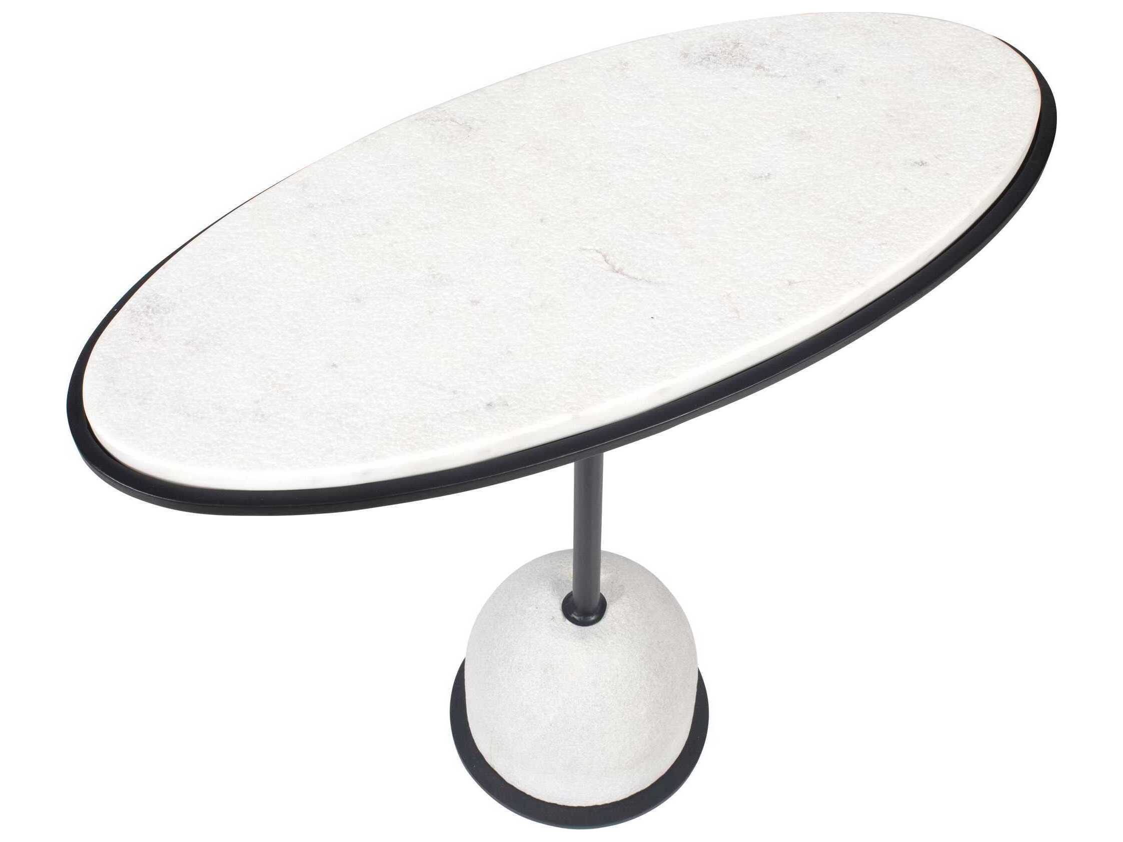 Uttermost Morro Oval Marble End Table