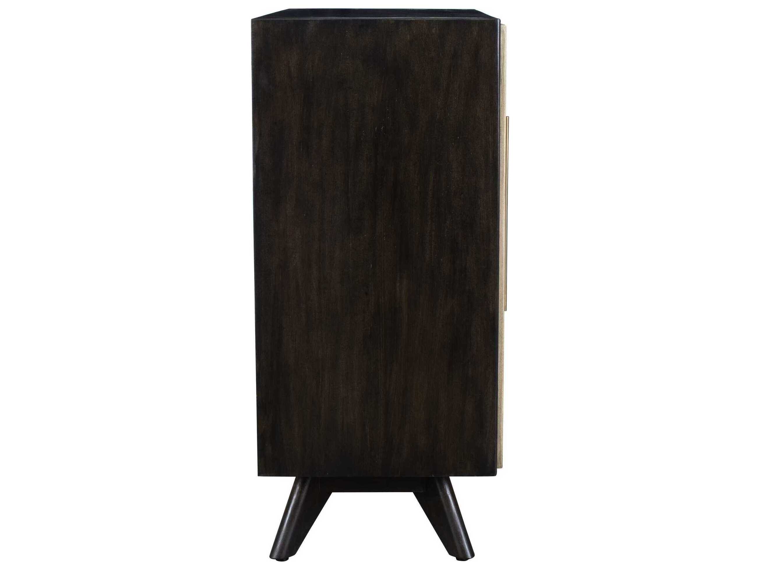 Uttermost Reina Dark Walnut Beige Mango Wood Accent Chest