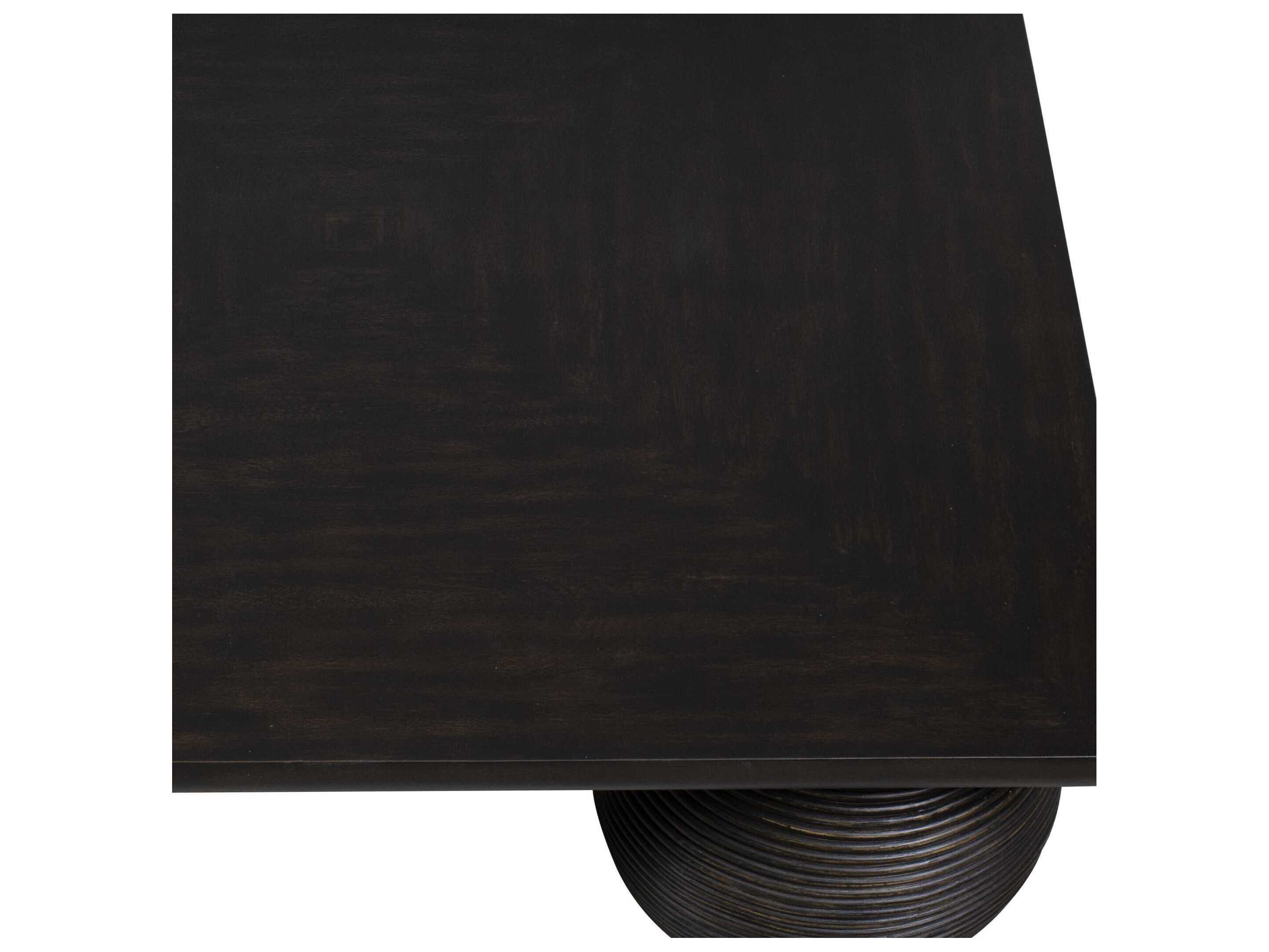 Uttermost Kasson Square Wood Distressed Black Coffee Table