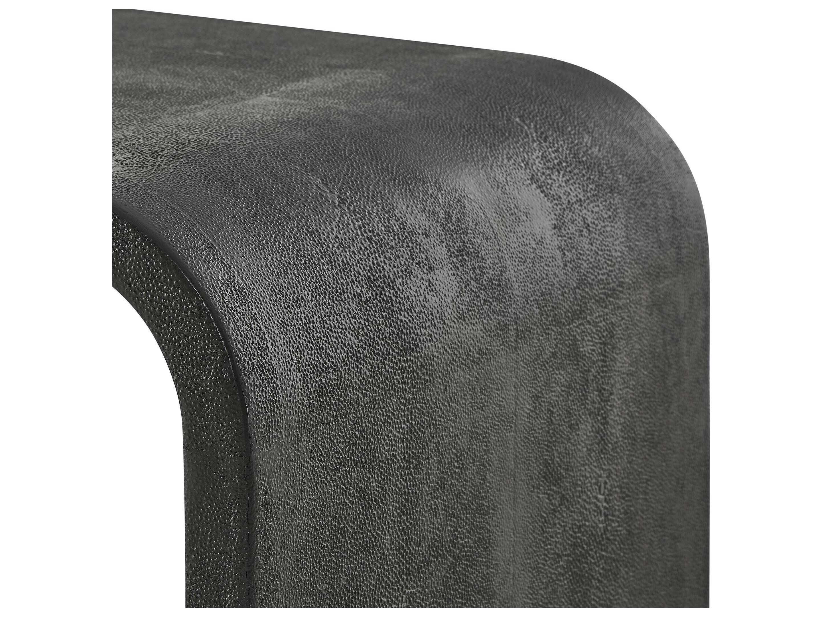 Uttermost Interpose Square Faux Leather Gray End Table
