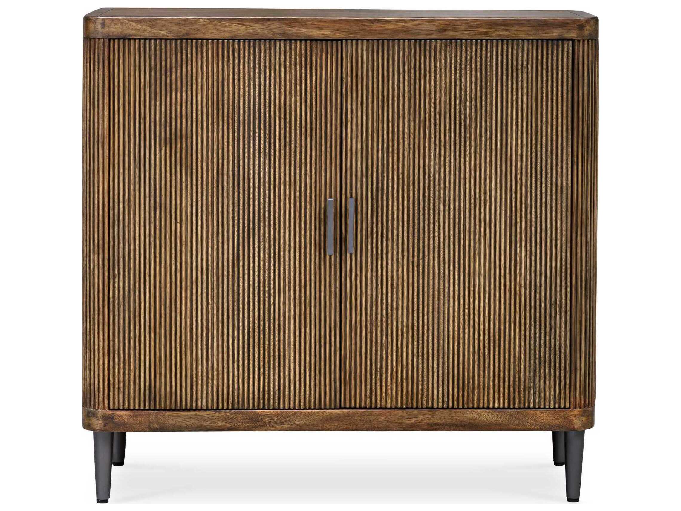 Uttermost Pinstripe Natural Brown Mango Wood Accent Chest