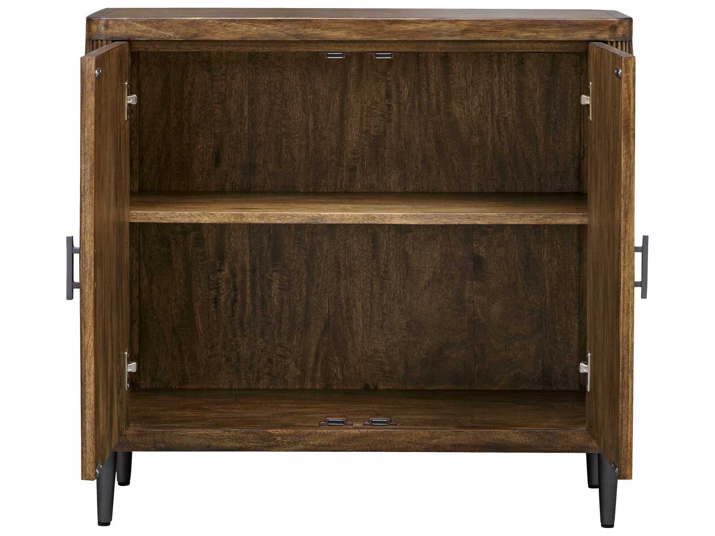 Uttermost Pinstripe Natural Brown Mango Wood Accent Chest