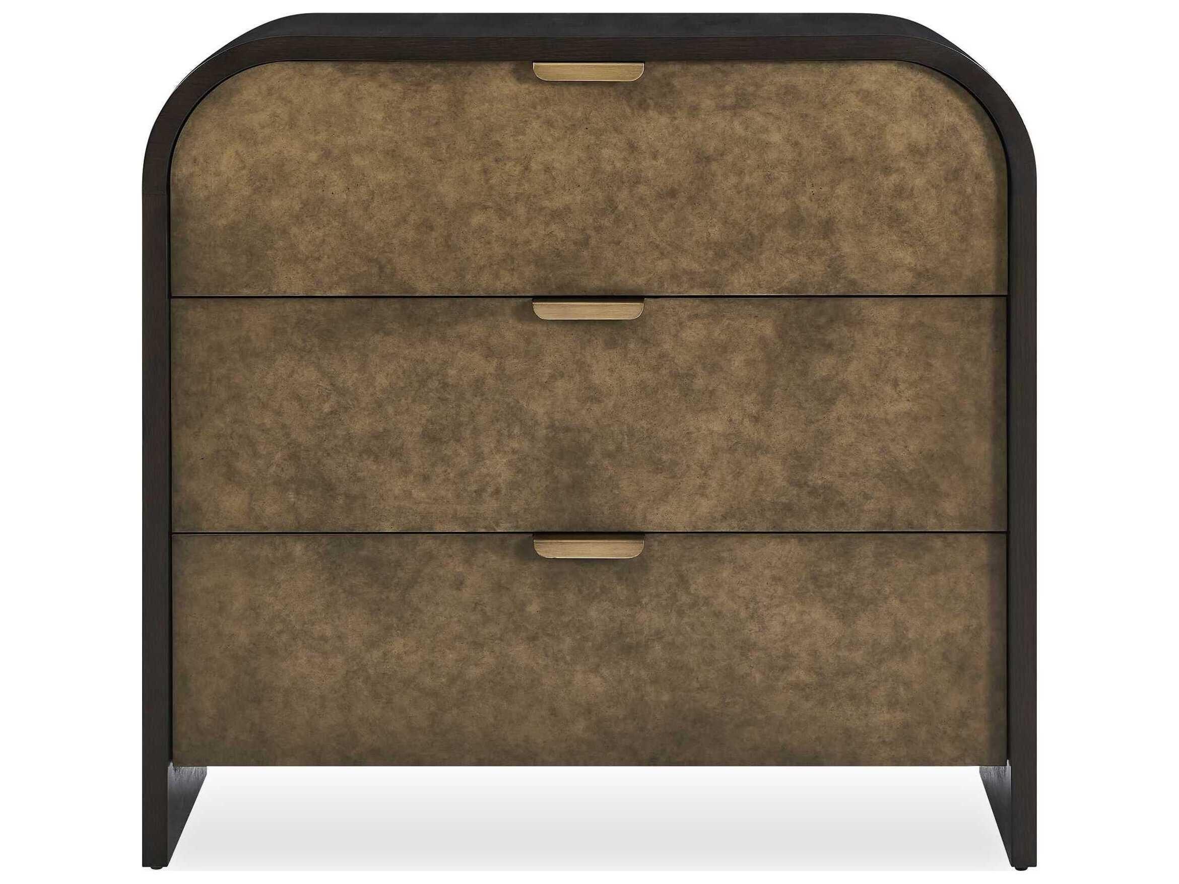 Uttermost Byrams 3-Drawers Brown Oak Wood Dresser