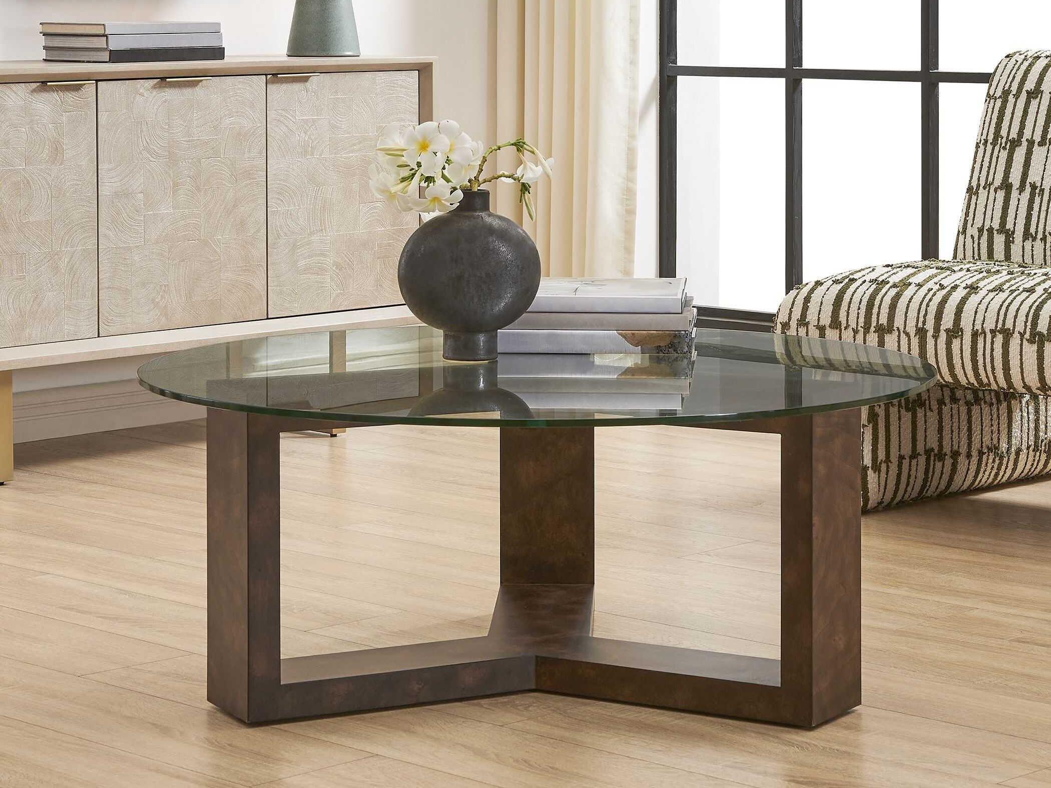 Uttermost Ignis Round Glass Coffee Table